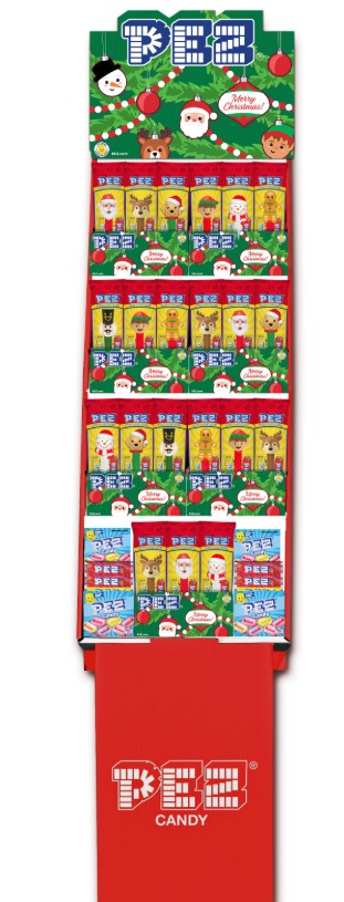 Pez Christmas Shipper, 108ct Poly