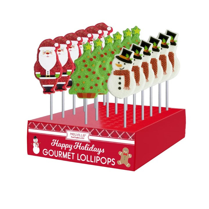 Sweet Holiday Hard Candy Lollipop Assortment, 24ct