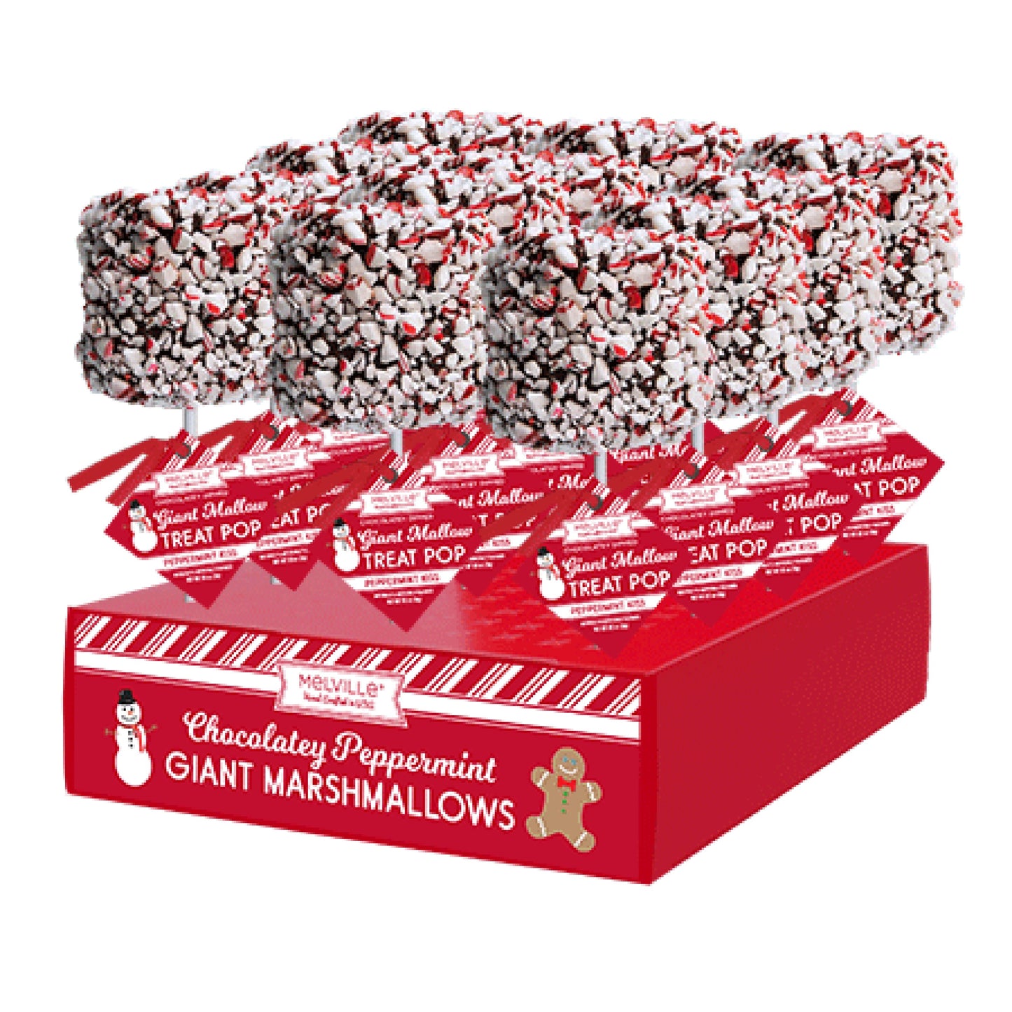 Giant Marshmallow w/ Chocolate Peppermint Coating, 12ct