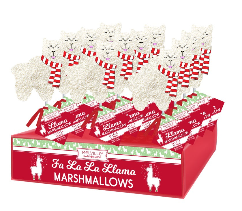 Llama w/ Scarf w/ Chocolate Dipped Marshmallow, 16ct