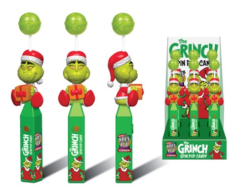 Holiday Grinch Spin Pop, 6ct