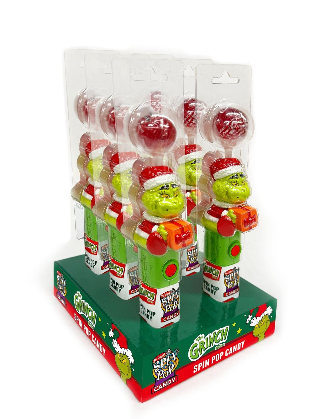 Holiday Grinch Spin Pop, 6ct