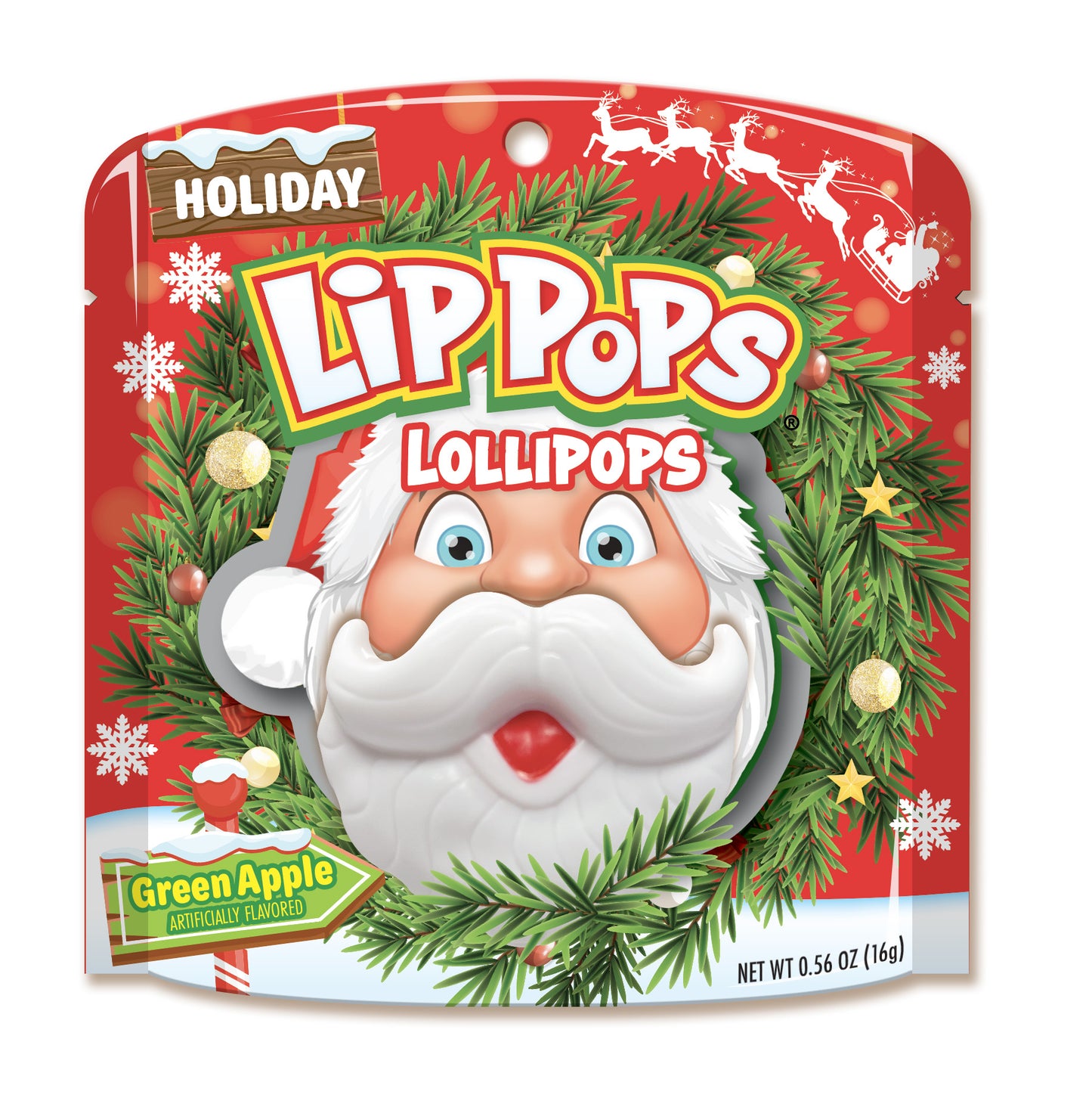 Holiday Lip Pop Lollipop, 12ct