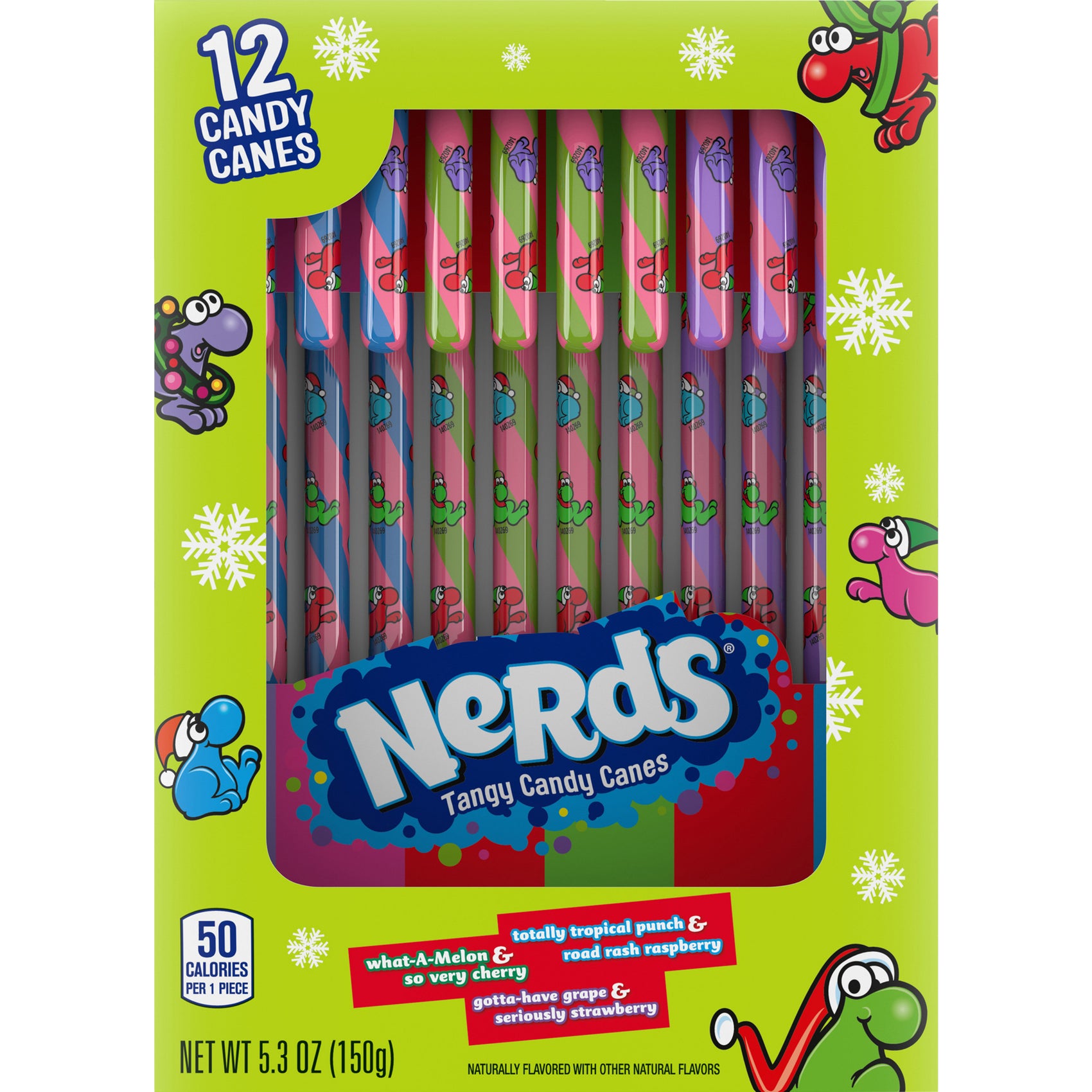 12pc Nerds Holiday Candy Cane, 12ct