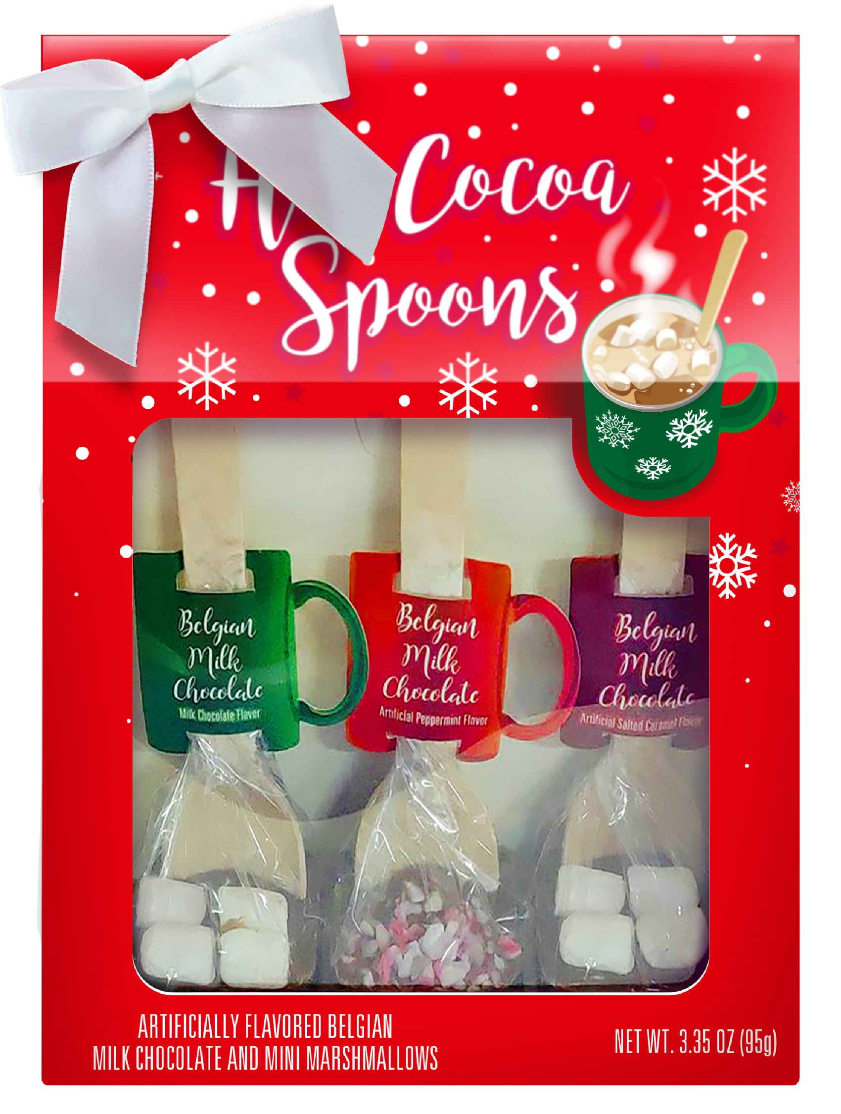 Belgian Milk Chocolate Hot Cocoa Spoon, 3.35oz, 6c