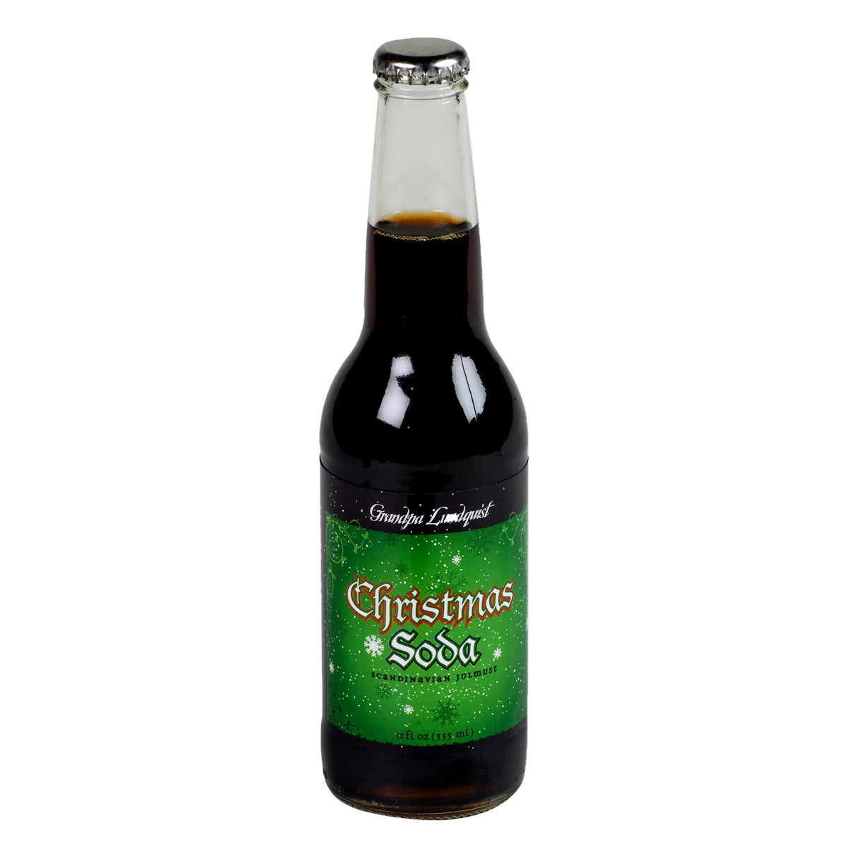 Grandpa Lundquist Christmas Soda 24ct Glass Bottle