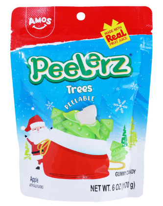 Amos Peelerz Holiday Gummy Trees 6oz, 12ct