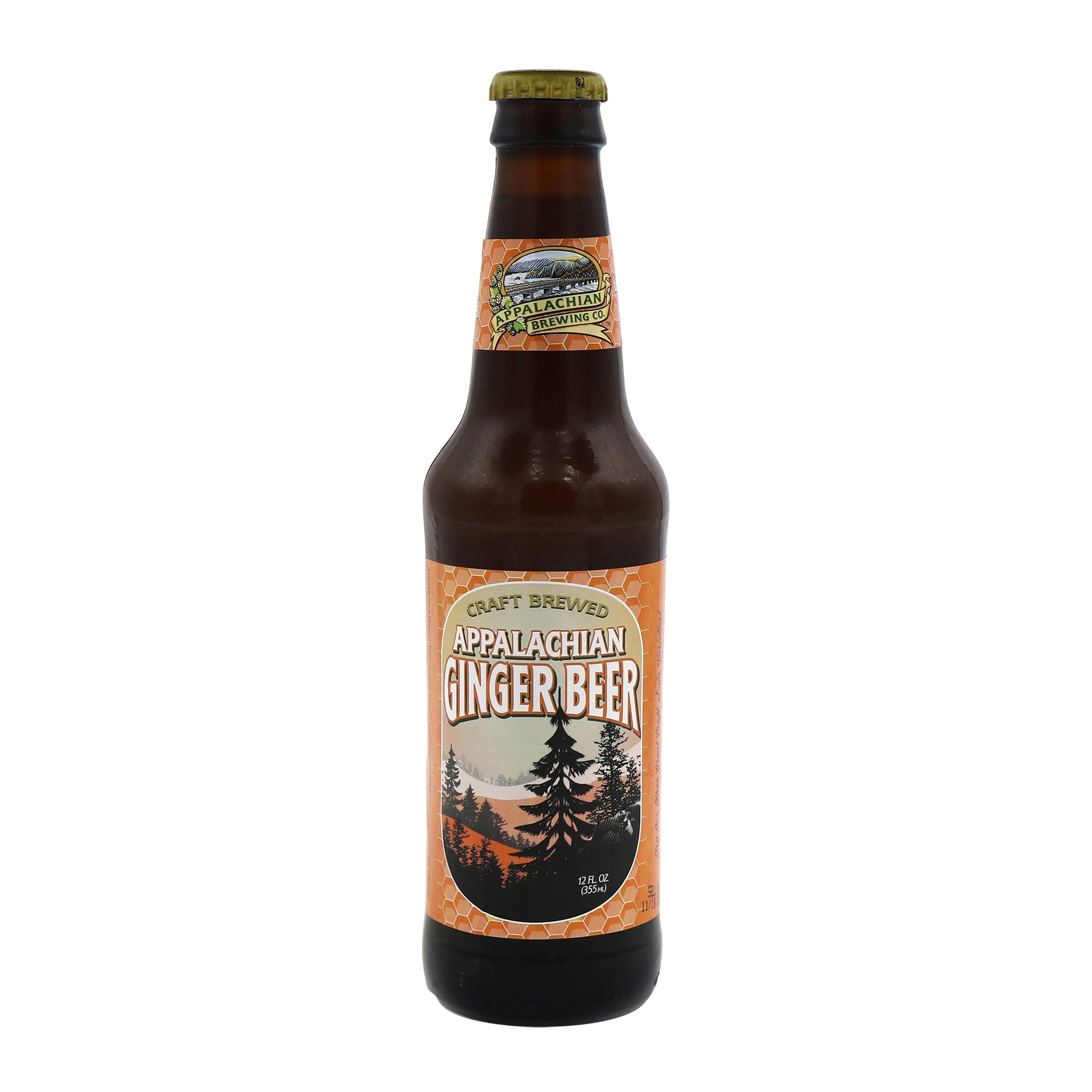 Appalachian Ginger Beer Soda, 12oz Glass Bottle 12ct