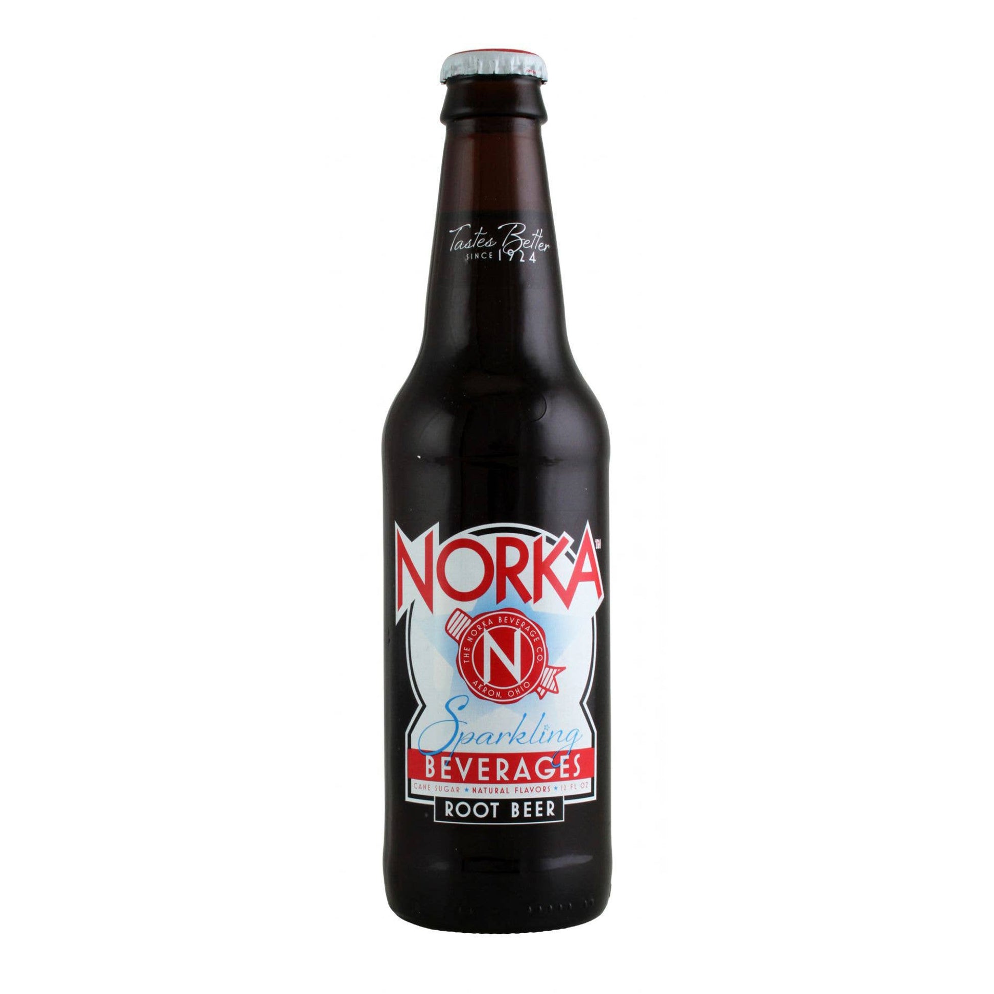 Norka Root Beer Soda, 12oz Glass Bottle 12ct