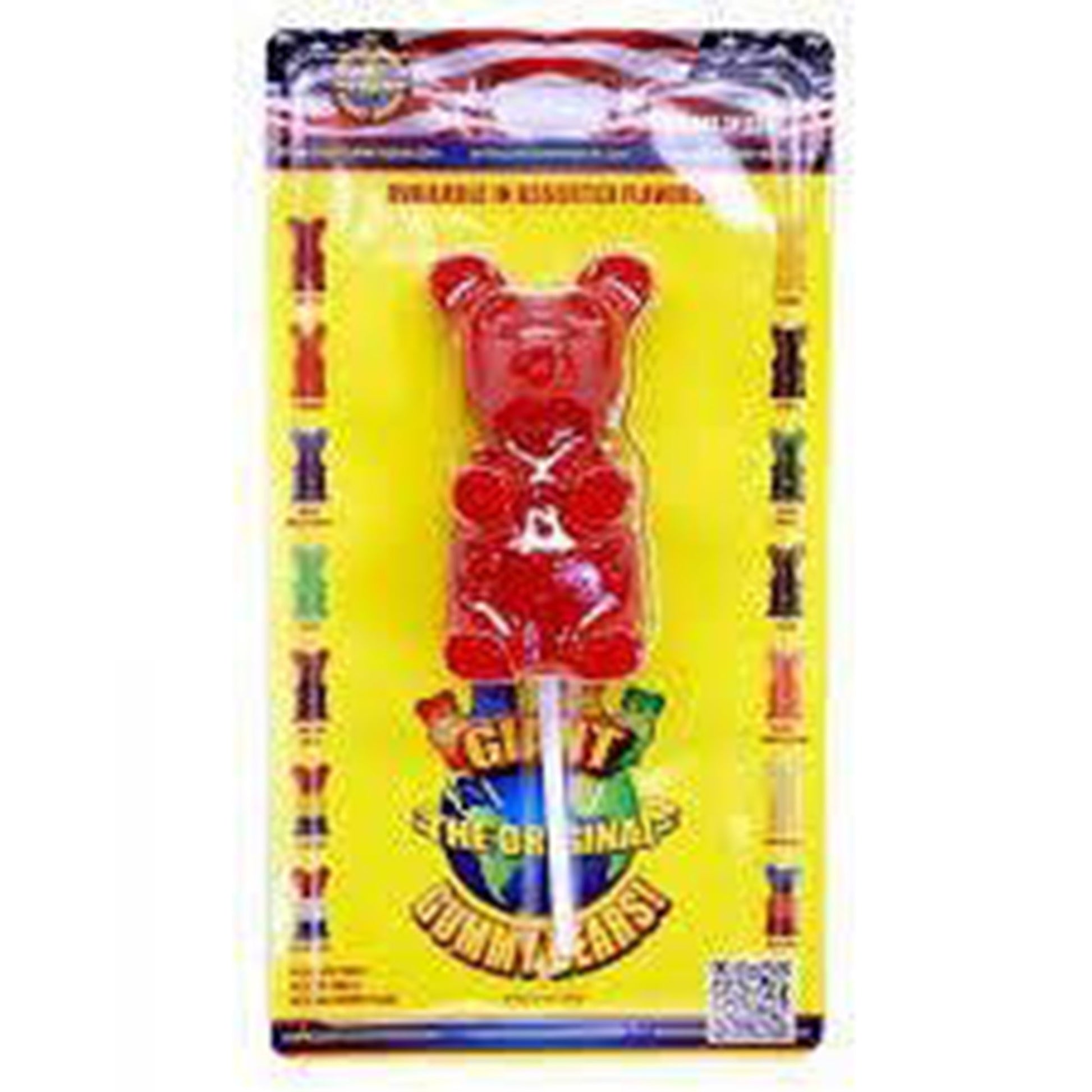 Giant Gummy Bear on a Stick, Cherry, 12ct Box