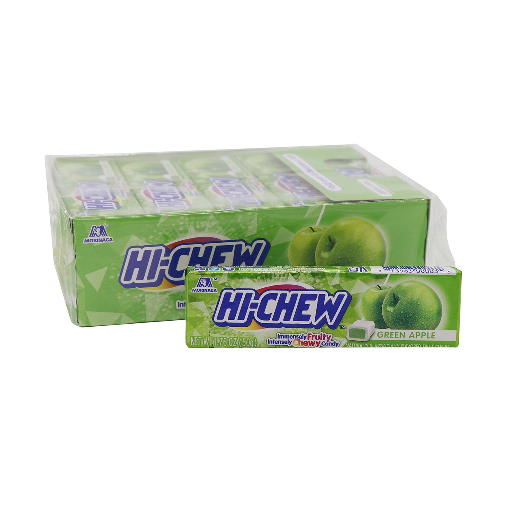 Hi-Chew Candy Green Apple Flavored, 15ct