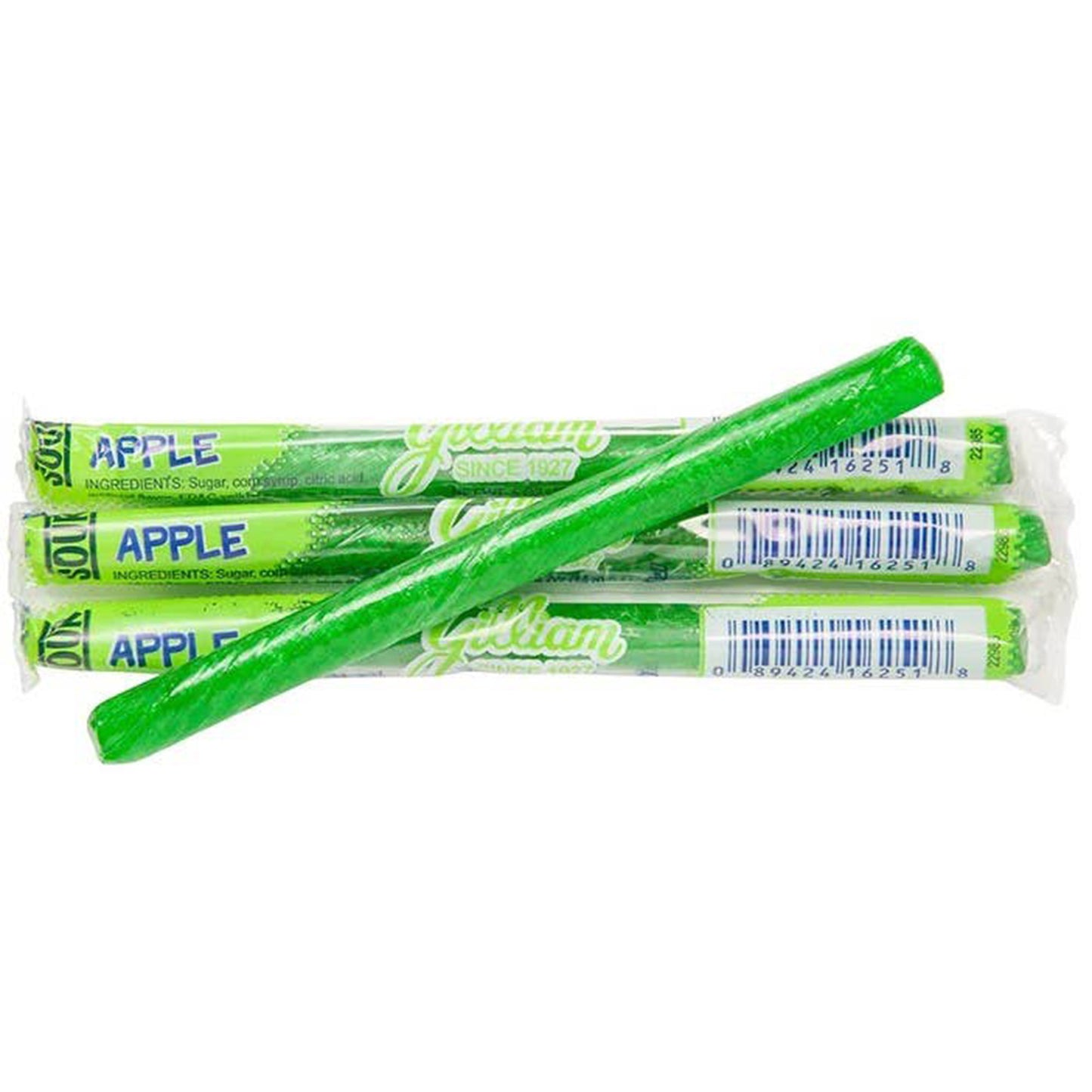 Gilliam's Old Fashion Candy Sticks, Sour Apple, 80ct Box