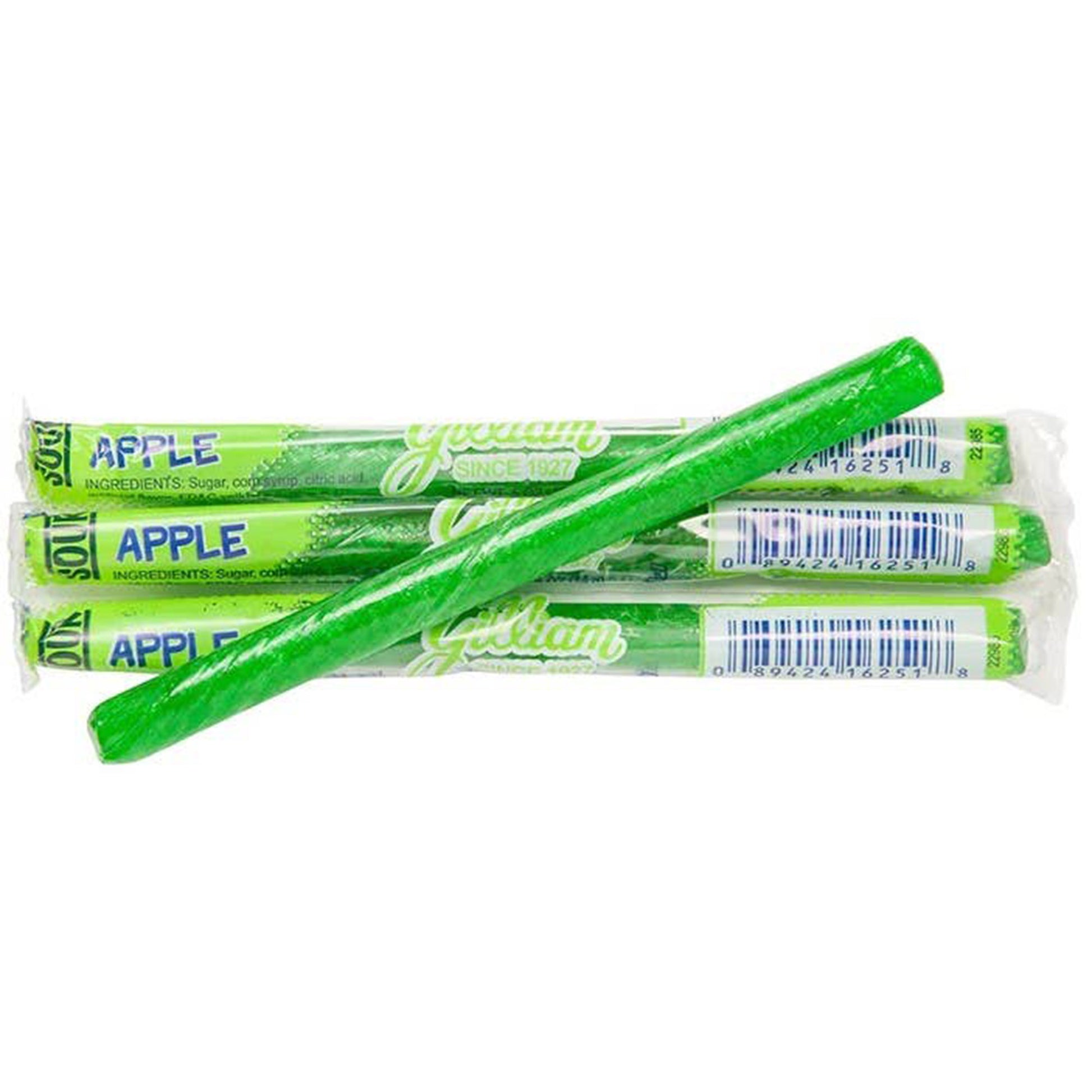 Gilliam's Old Fashion Candy Sticks, Sour Apple, 80ct Box