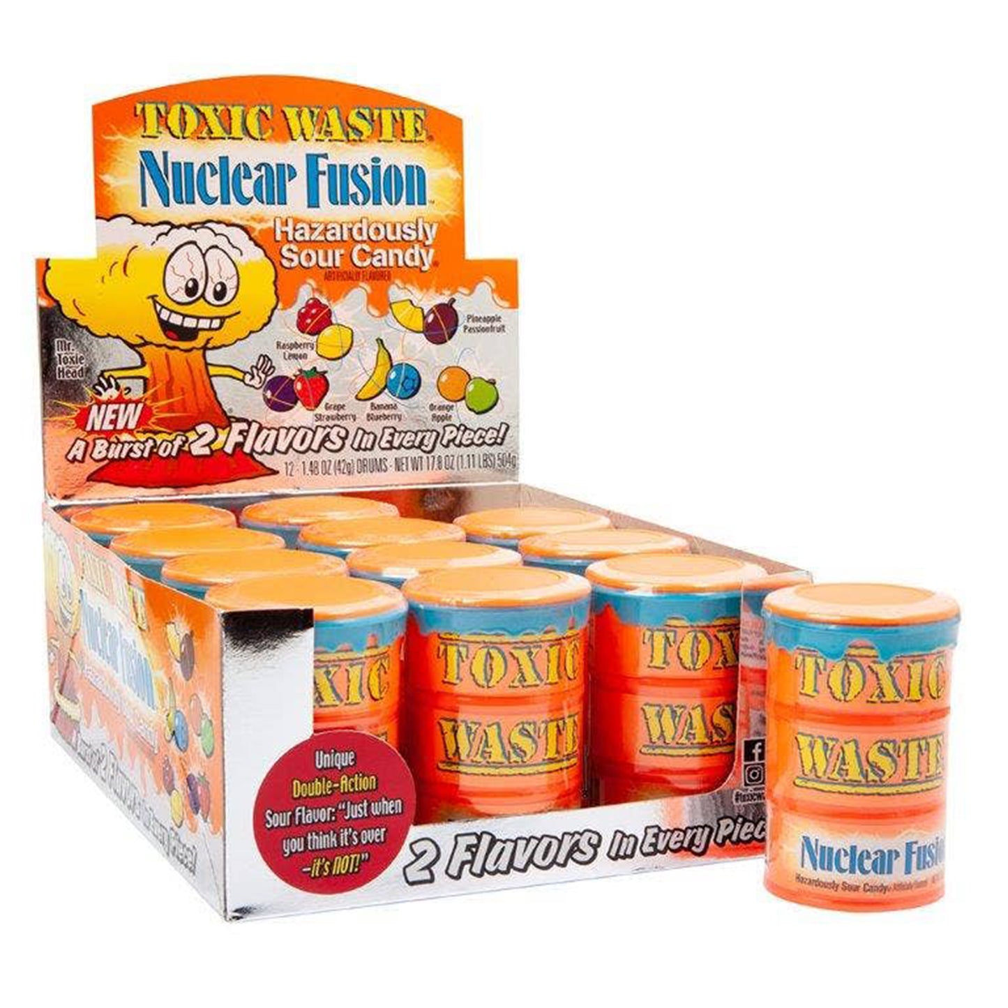 Toxic Waste Nuclear Fusion Barrels, 1.48oz, 12ct Case