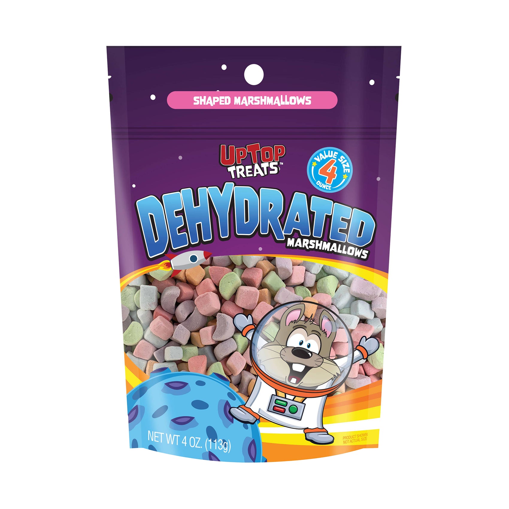 UpTop Treats Dehydrated Shaped Marshmallows 4oz Bag, 12ct