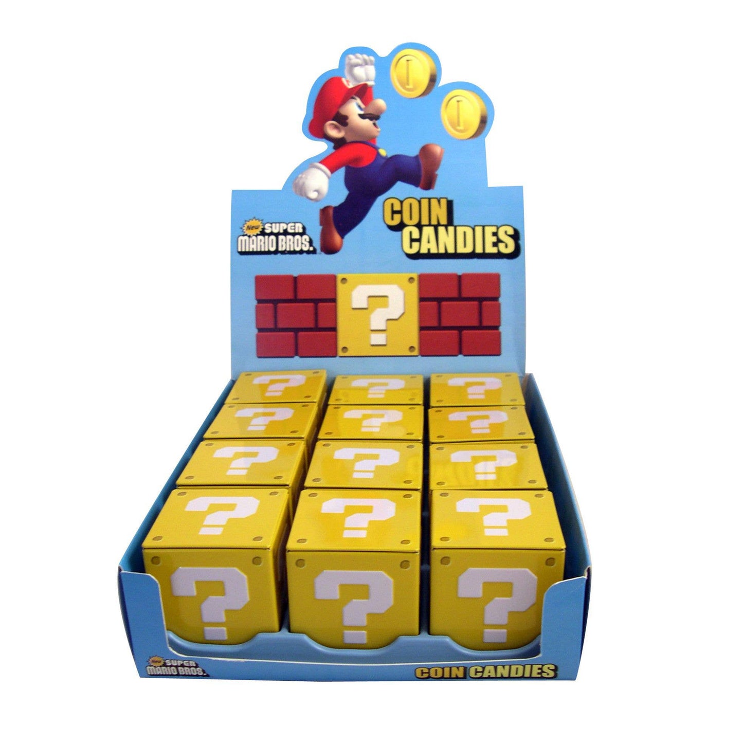 Super Mario Question Mark Coin Candies, 12ct Tin