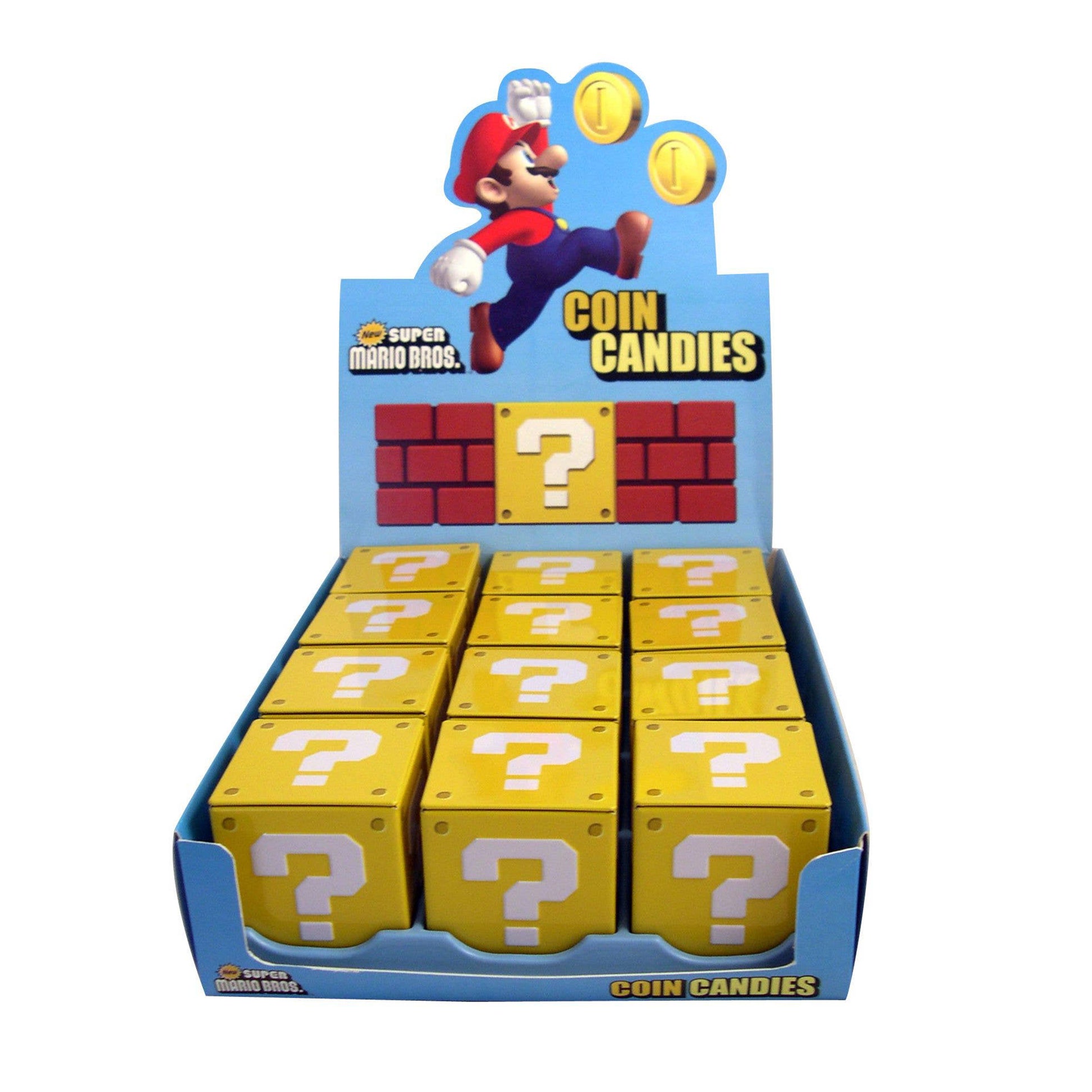 Super Mario Question Mark Coin Candies, 12ct Tin