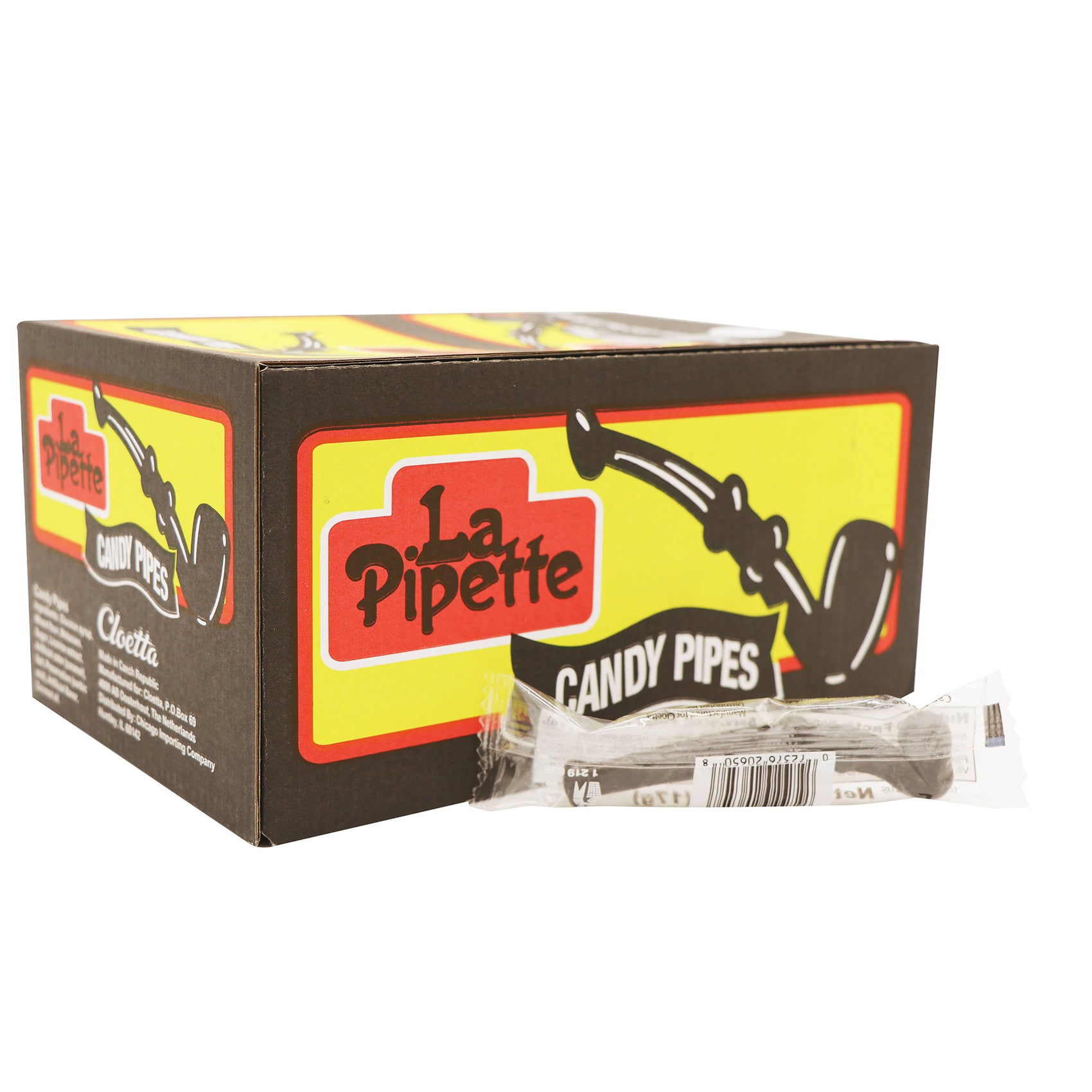 La Pipette Licorice Pipes, Black Pipes, 60Ct Case
