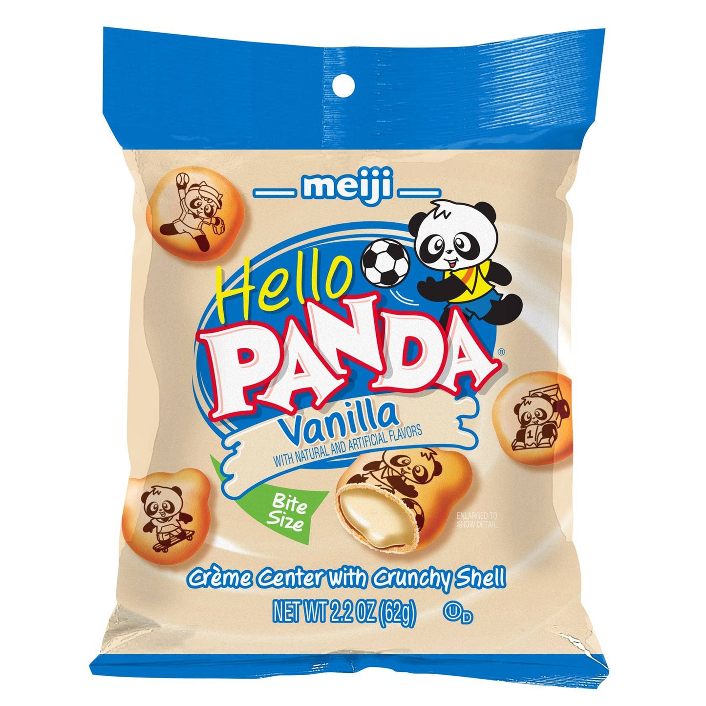 Meiji Hello Panda, Vanilla 2.2oz Bag, 6ct