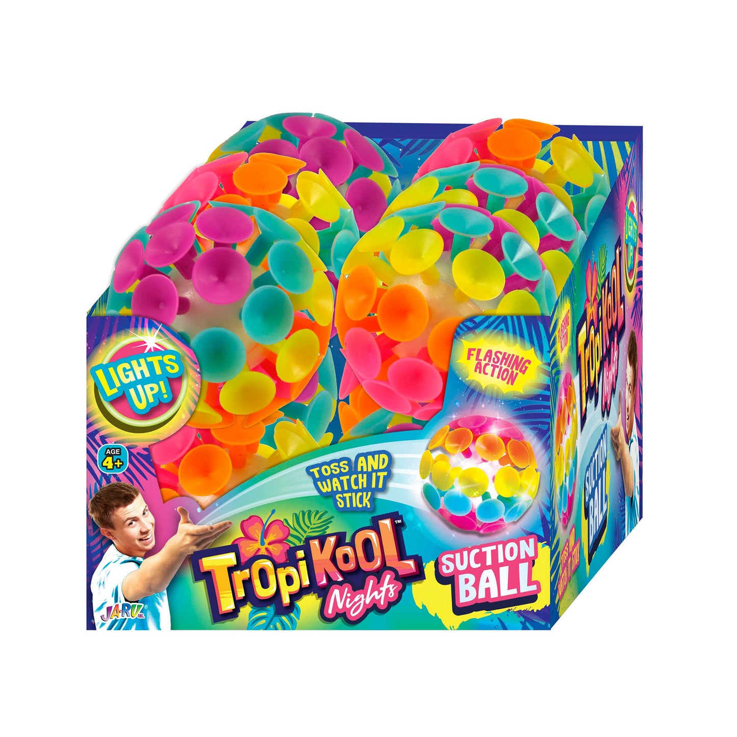 Tropi-Kool Nights, Light Up Suction Ball, 12ct
