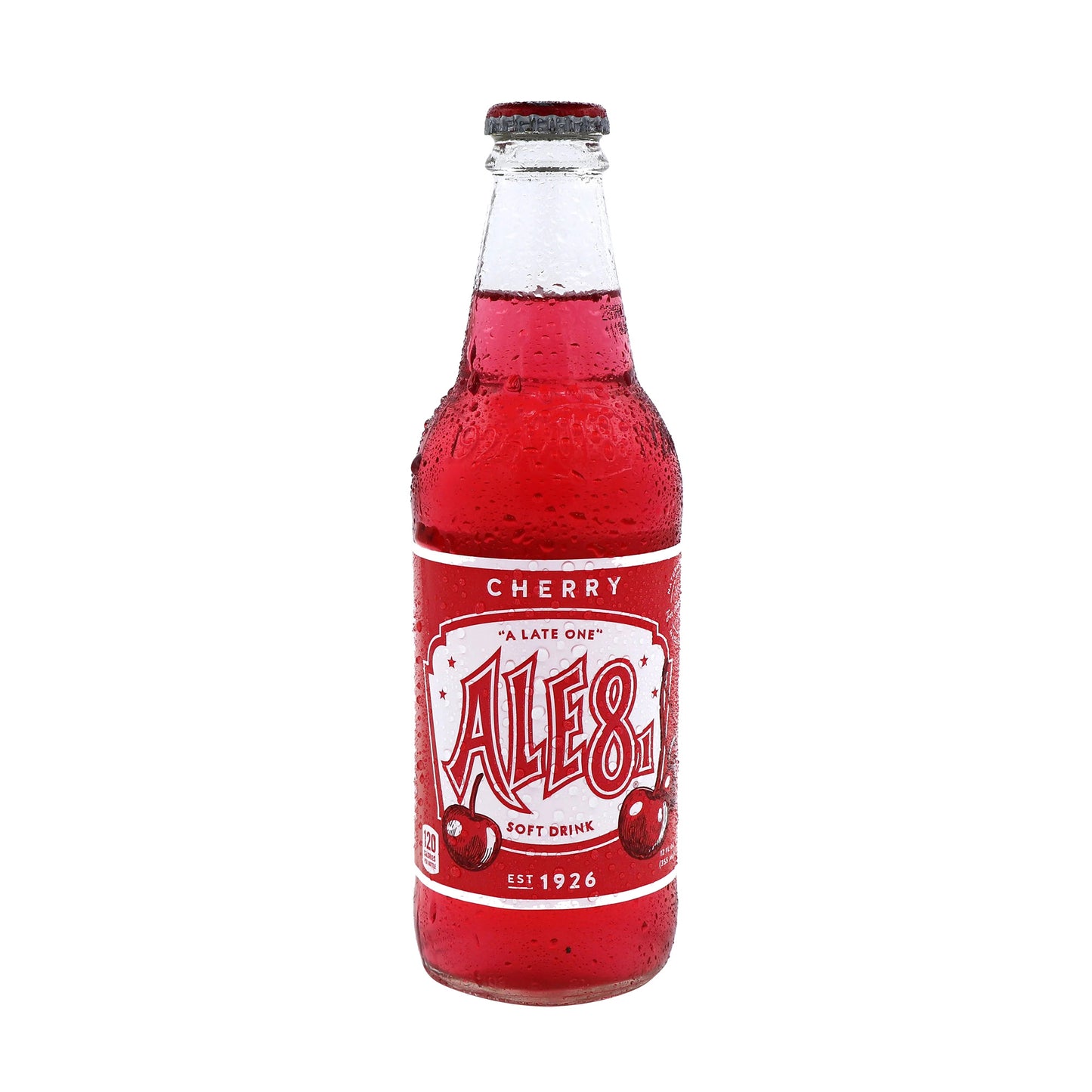 Ale-8 Cherry Soda, 12oz Glass Bottle 12ct