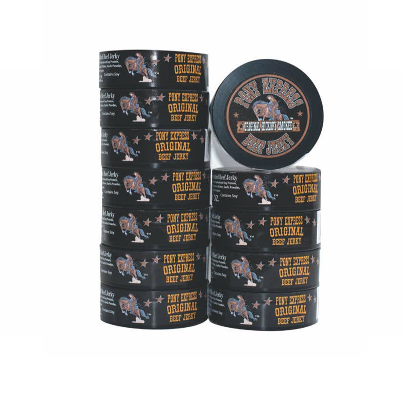 Pony Express Original Beef Jerky, .38oz ,12 Tins