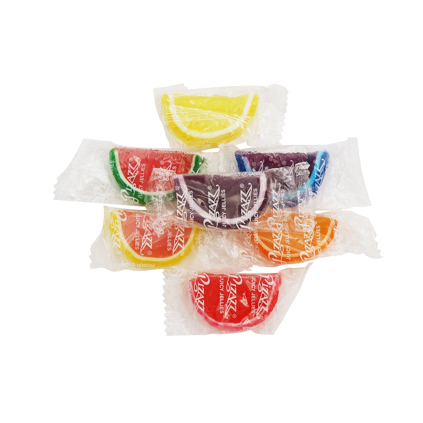 Pizazz Fruit Slices Wrapped Bulk, 5lb Bag