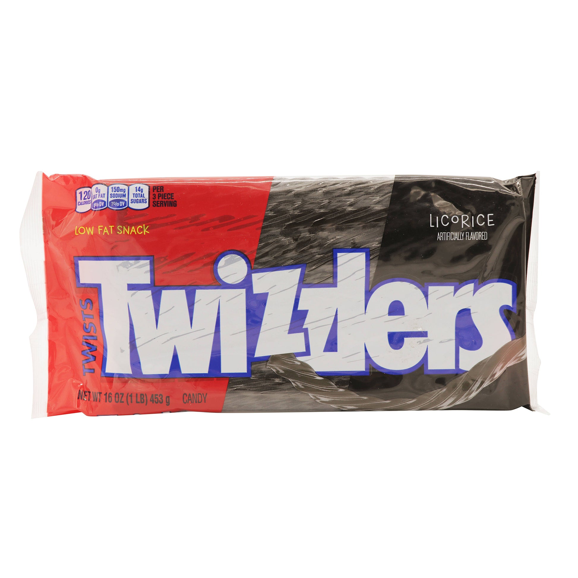 Twizzlers, Black Licorice Candy, 160z Bag,12ct Case
