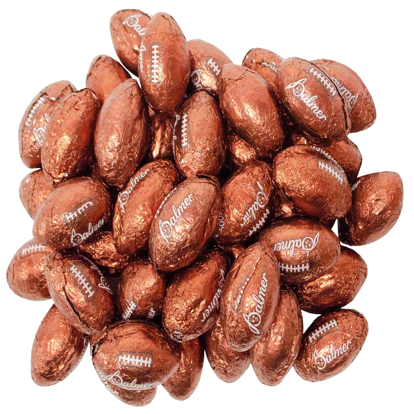 R.M. Palmer, Milk Chocolate Foil Wrapped Footballs, 5lb Bag