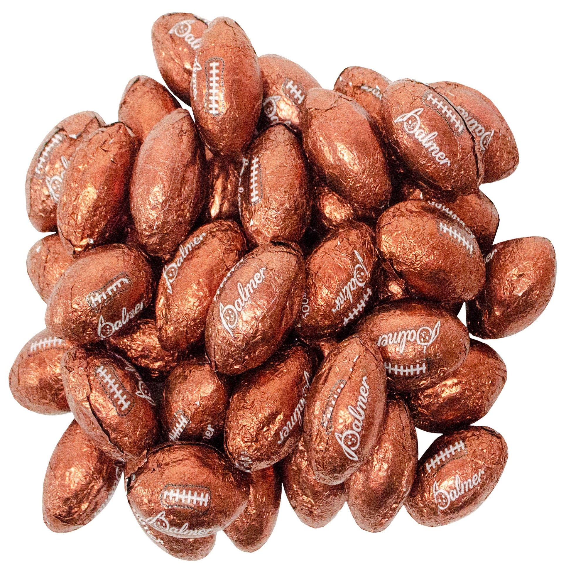 R.M. Palmer, Milk Chocolate Foil Wrapped Footballs, 5lb Bag