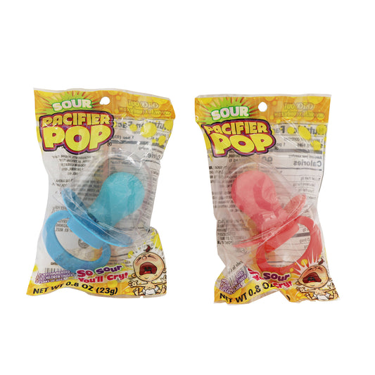 Sour Pacifiers, .8oz Pop, 12ct Case