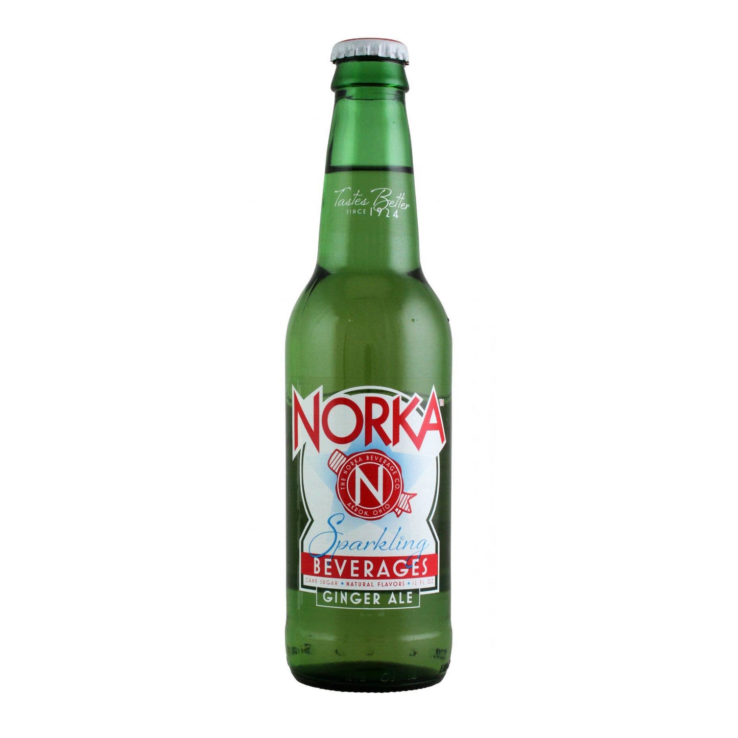 Norka Ginger Ale Soda, 12oz Glass Bottle 12ct