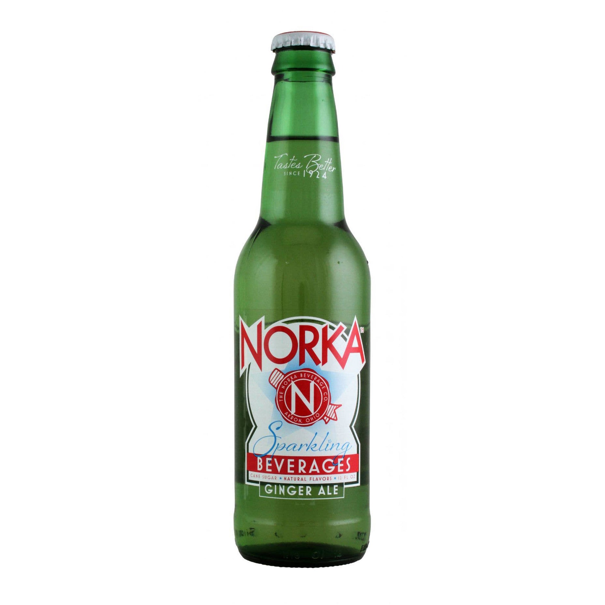 Norka Ginger Ale Soda, 12oz Glass Bottle 12ct