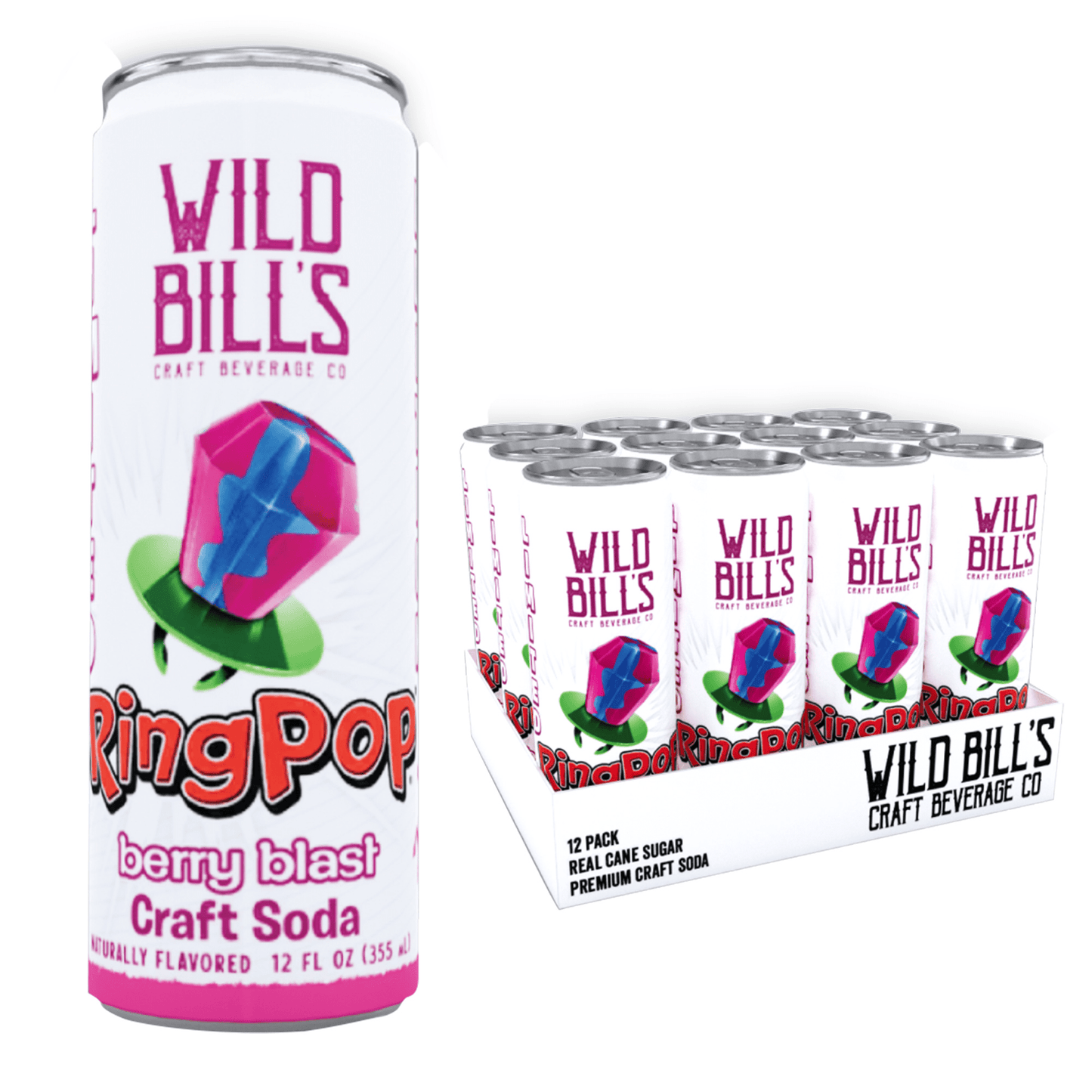 Wild Bill's Ring Pop, Berry Blast, 12oz Cans, 12ct