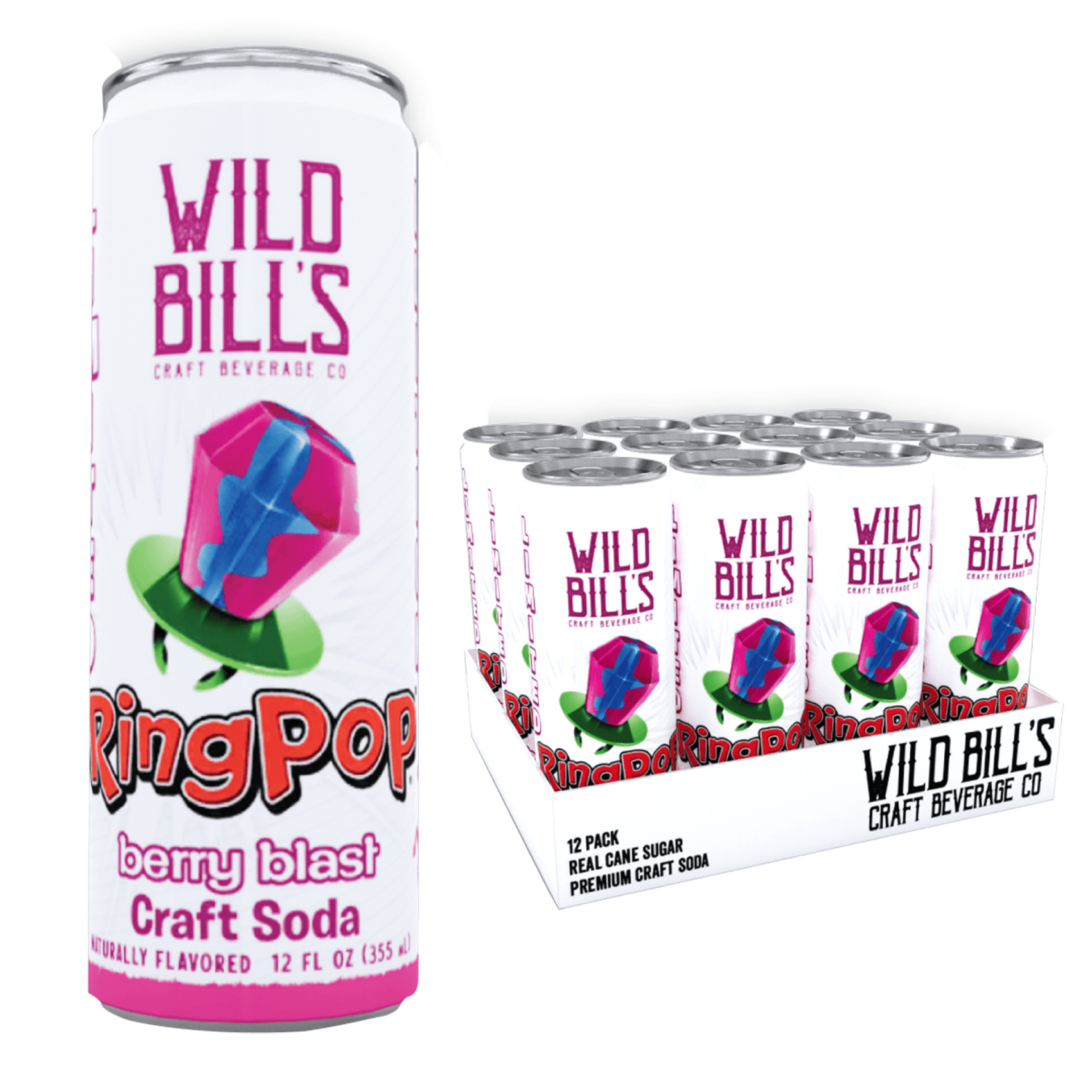 Wild Bill's Ring Pop, Berry Blast, 12oz Cans, 12ct