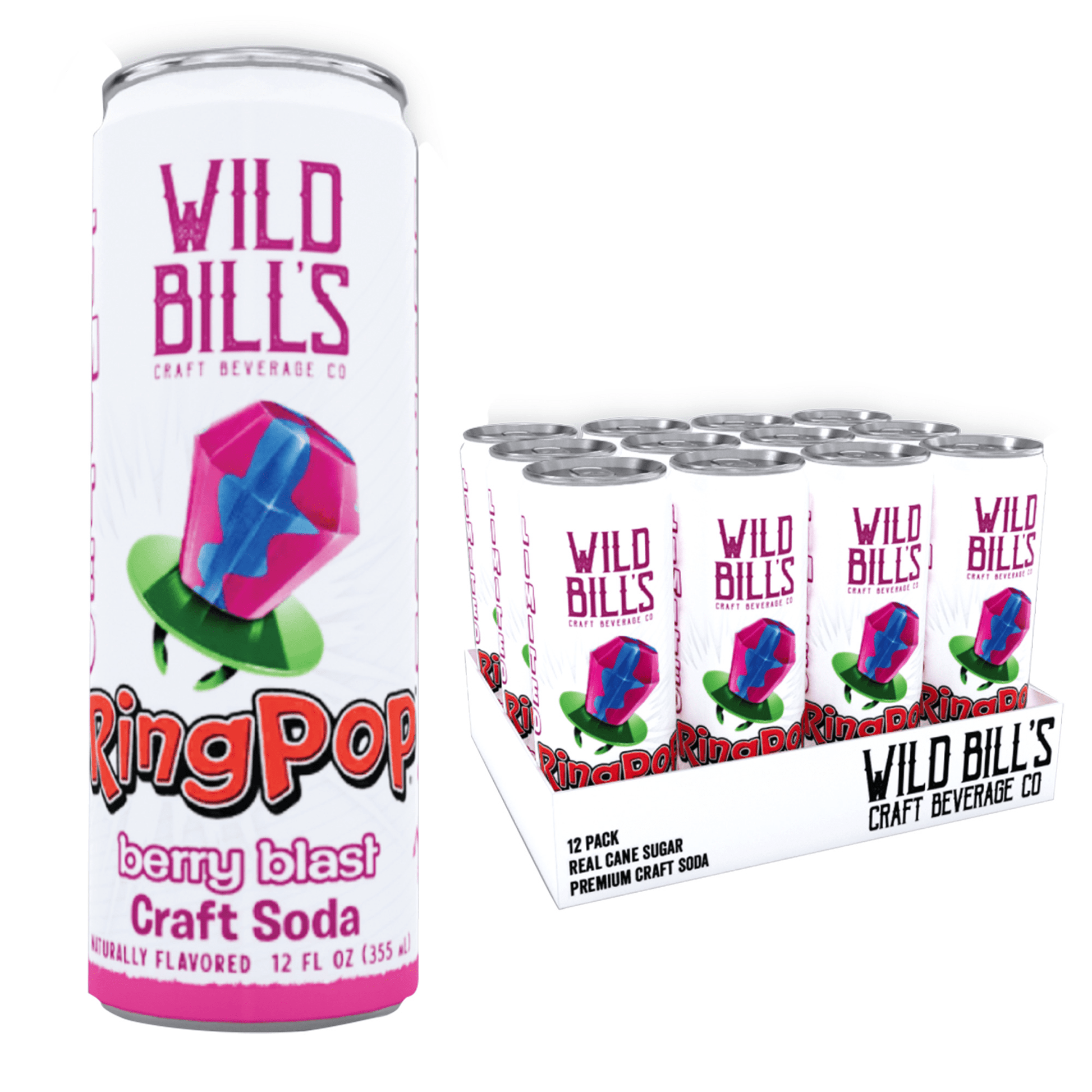 Wild Bill's Ring Pop, Berry Blast, 12oz Cans, 12ct