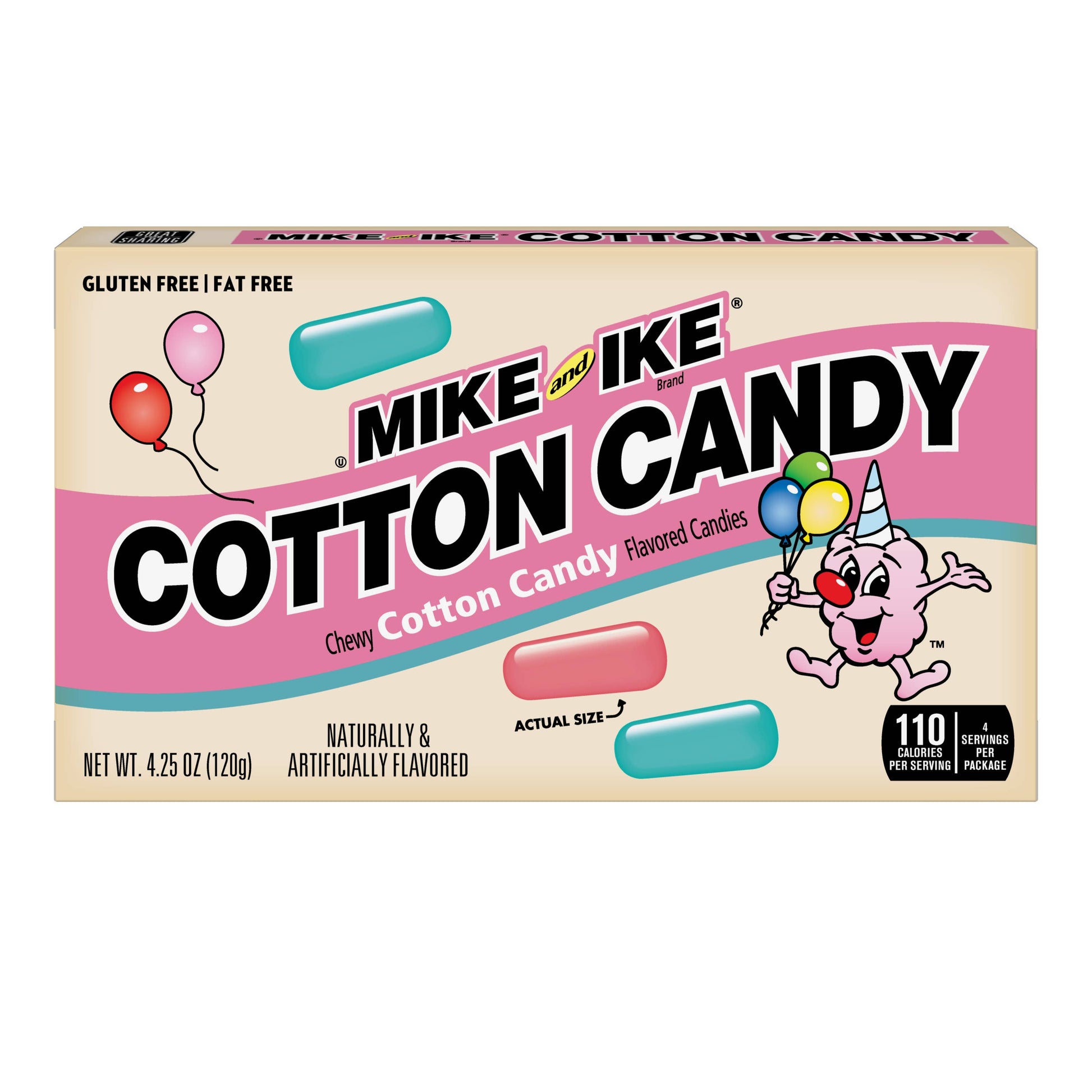 Mike & Ike Cotton Candy Theater Box, 4.25oz, 12ct