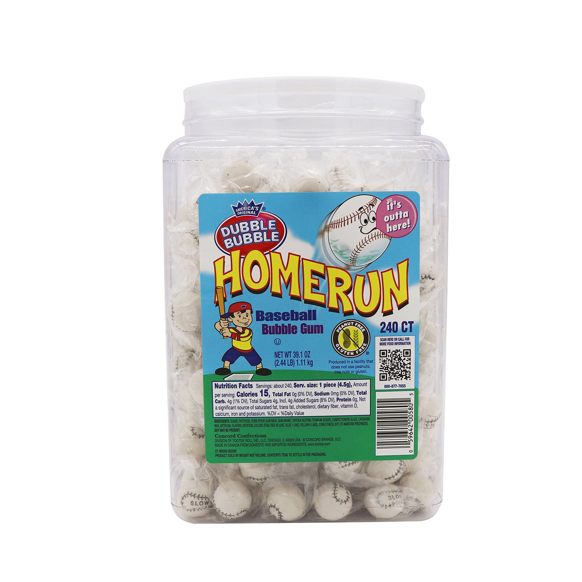 Homerun Baseball Tub, 240ct