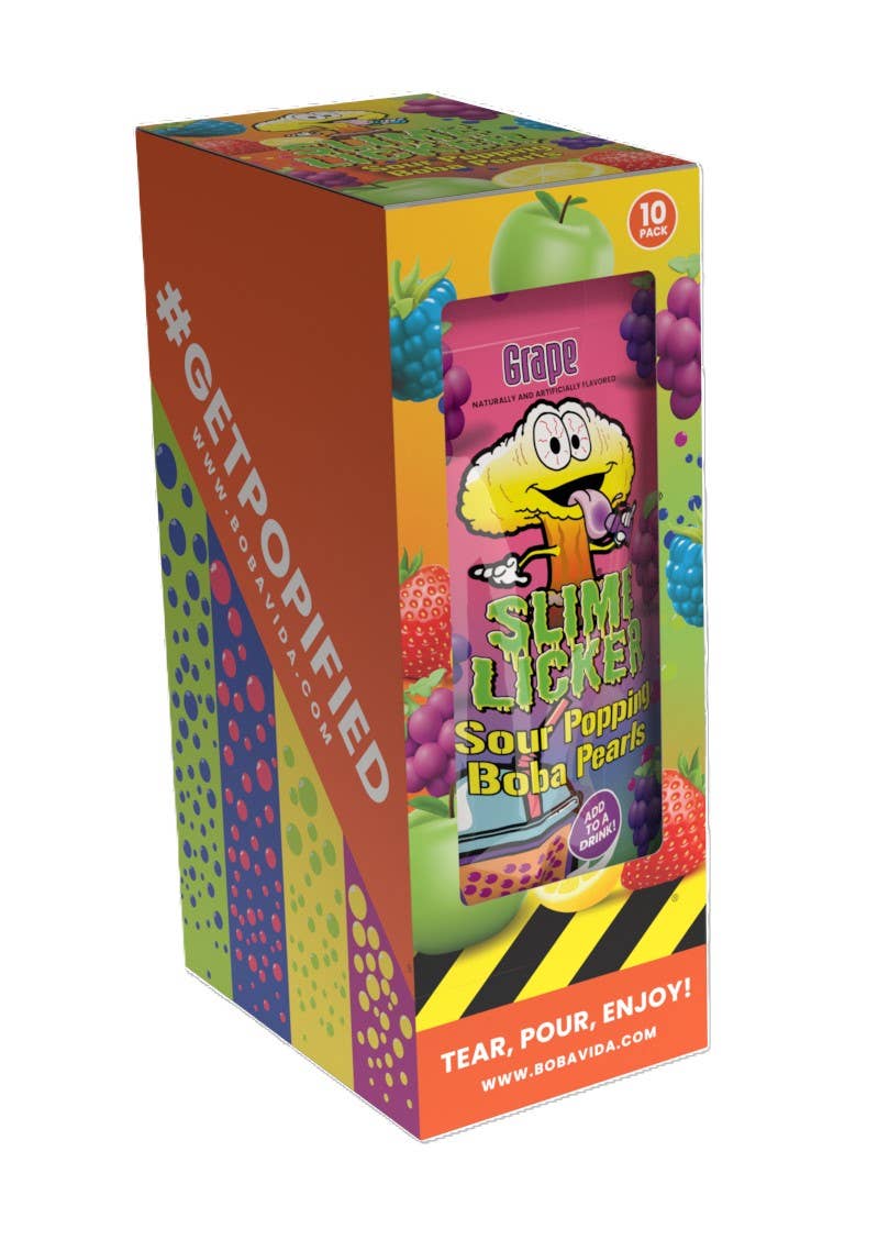 Popping Boba, Toxic Waste Slime Licker Grape, 10ct