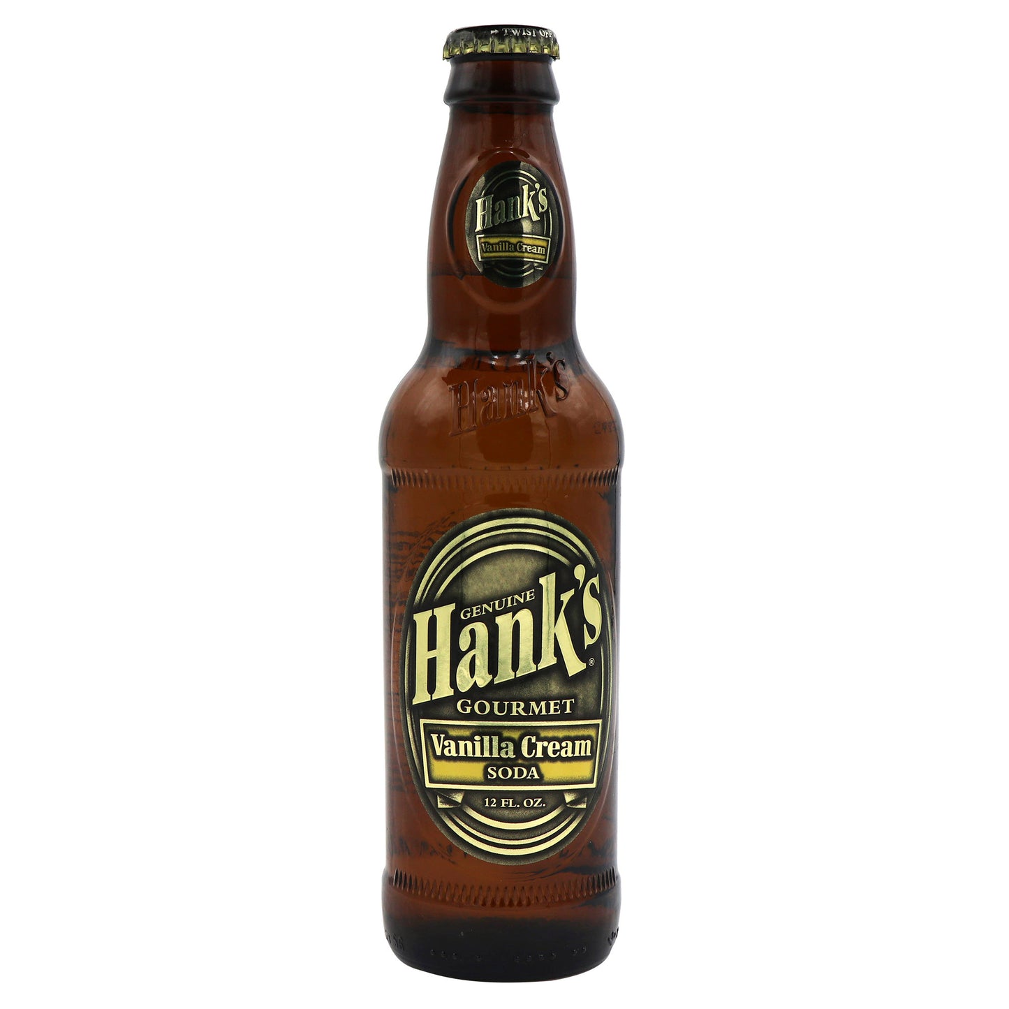 Hank's Vanilla Cream Soda, 12oz Glass Bottle 12ct