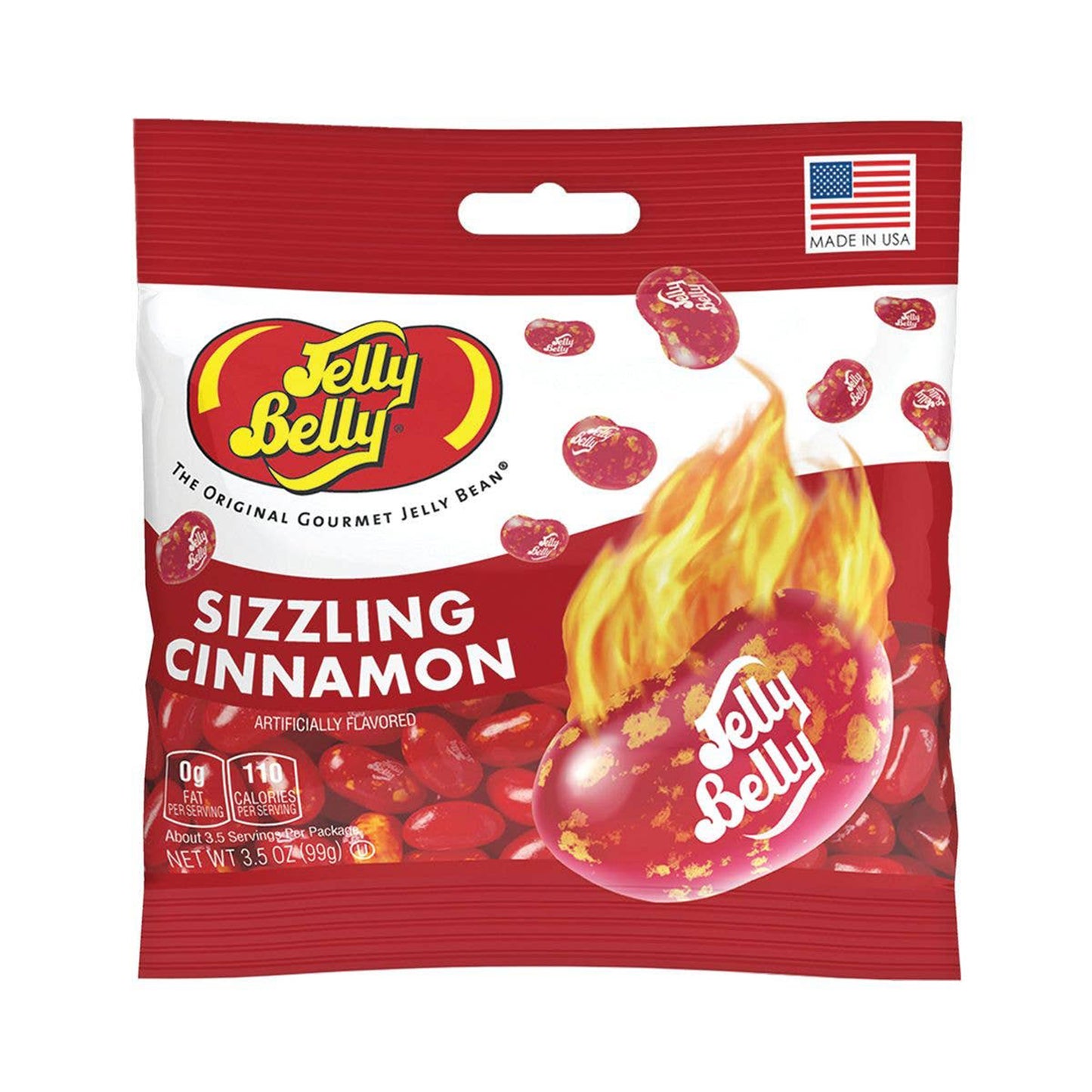 Jelly Belly Sizzling Cinnamon Jelly Beans Peg Bags, 12ct