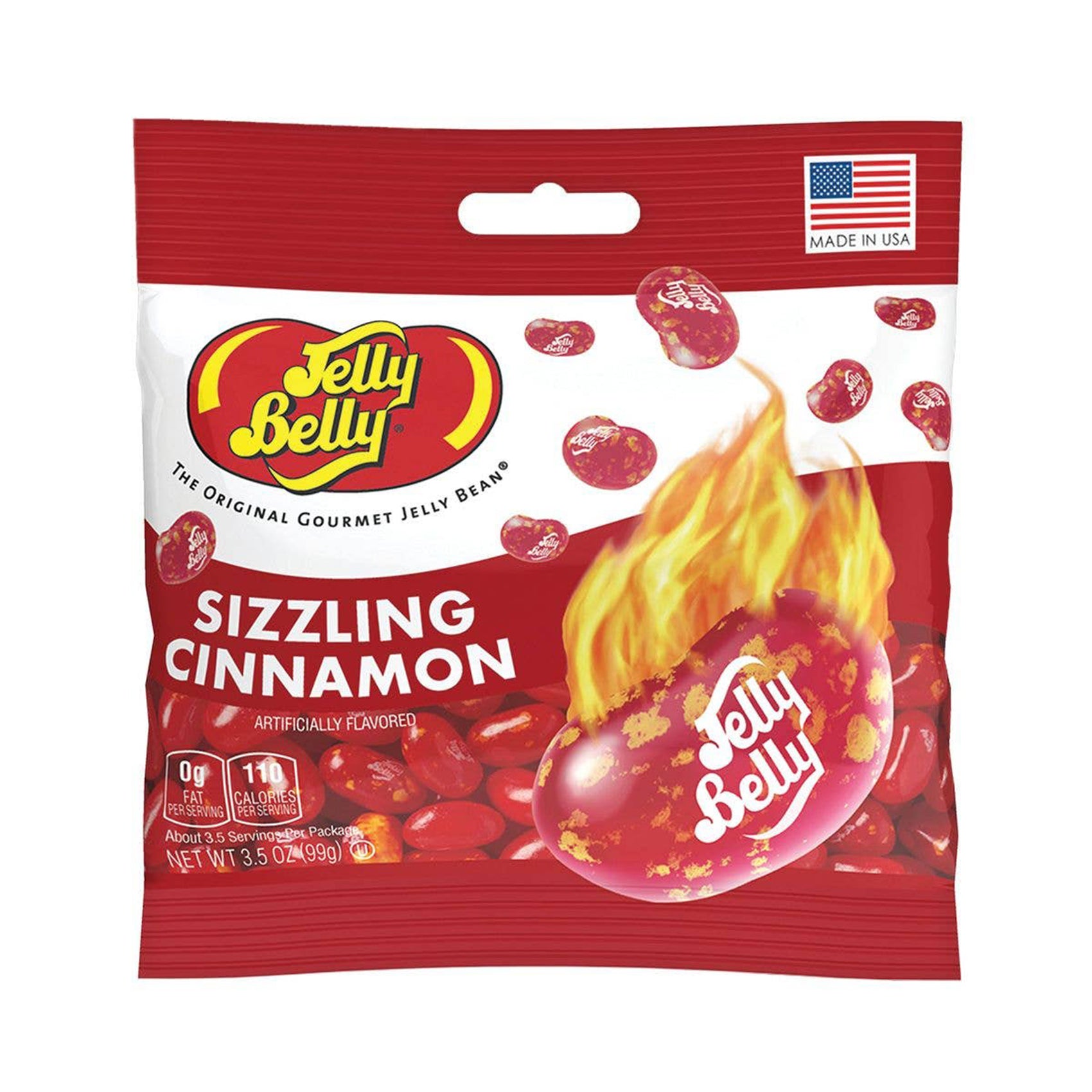 Jelly Belly Sizzling Cinnamon Jelly Beans Peg Bags, 12ct
