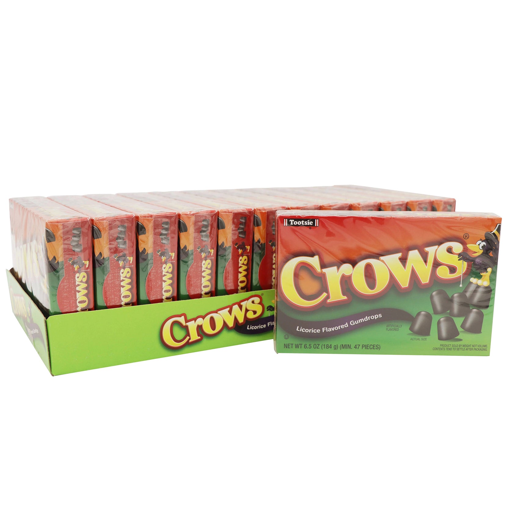 Crows Theater Box, Licorice Gum Drops, 6.5oz, 12ct Case