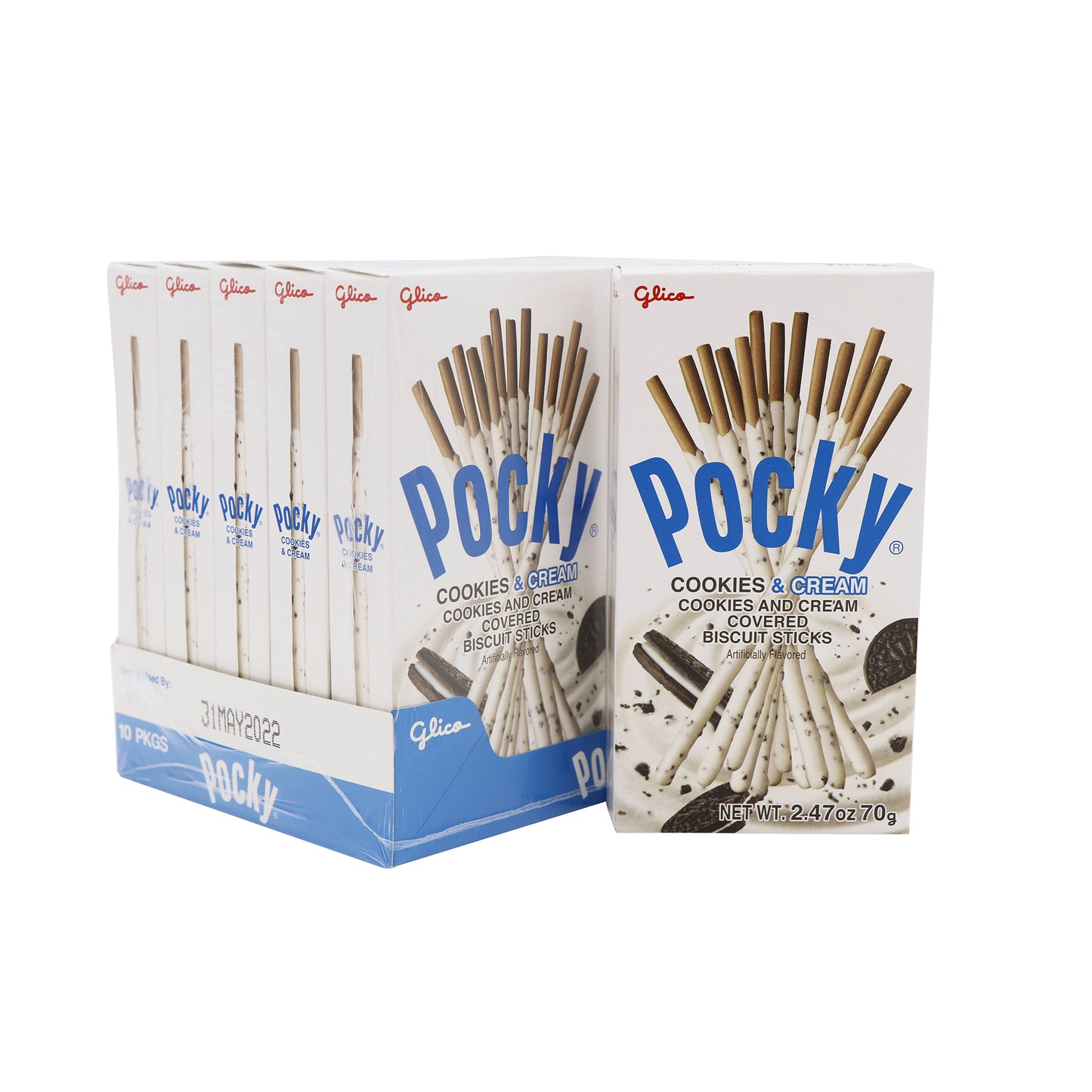 Pocky Cookies & Cream, 70g, 10ct