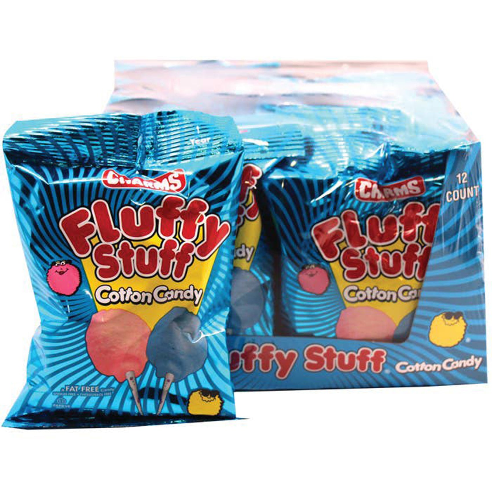 Fluffy Stuff Cotton Candy Bags, 1oz, 12ct