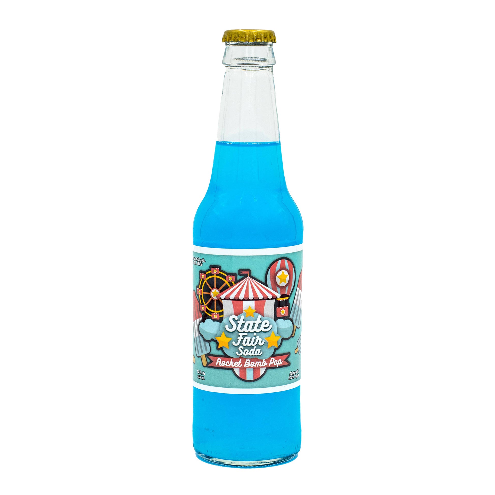 State Fair Soda, Rocket Bomb Pop ?ÿ12ct Glass Bottles