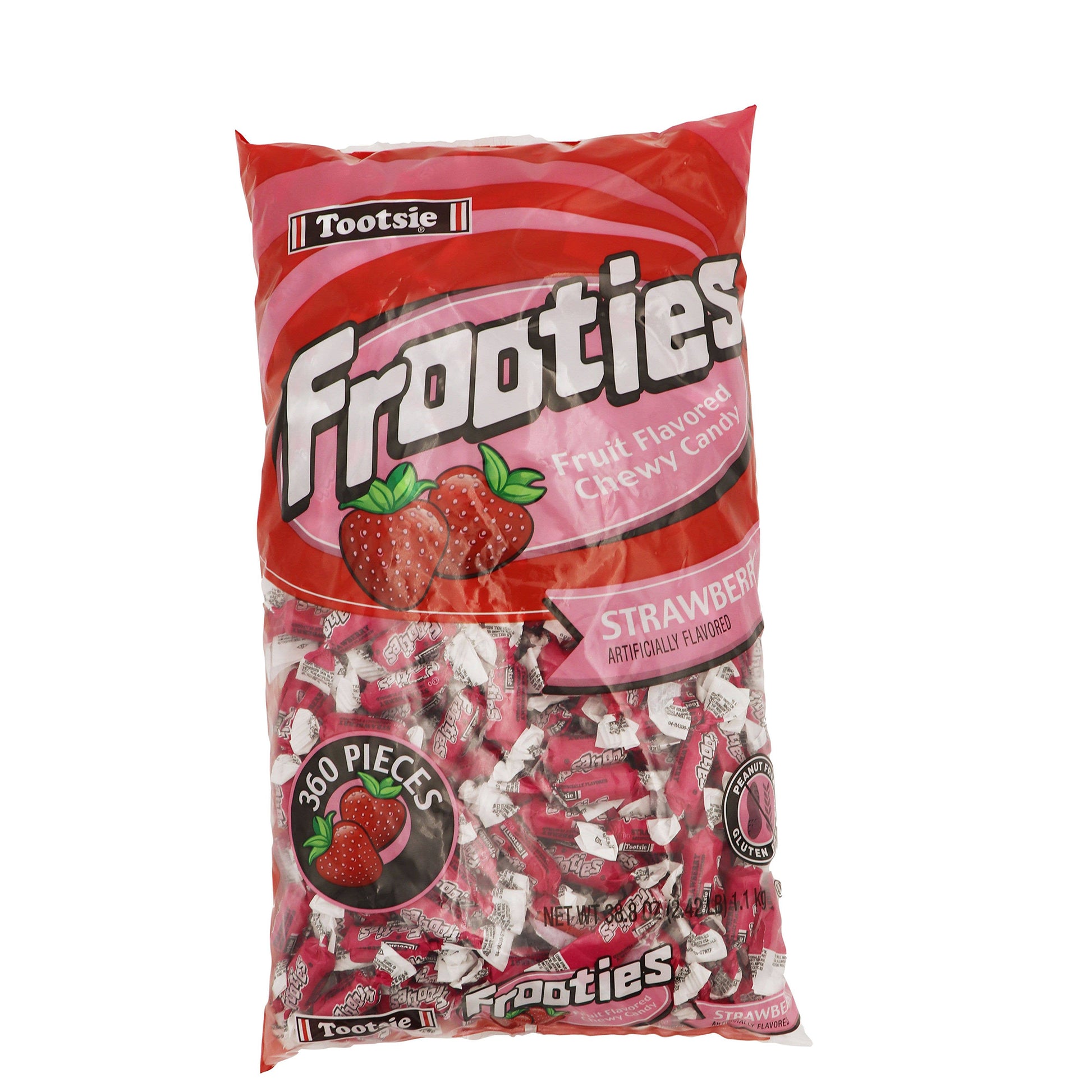 Tootsie Frooties Strawberry, 360ct Bag