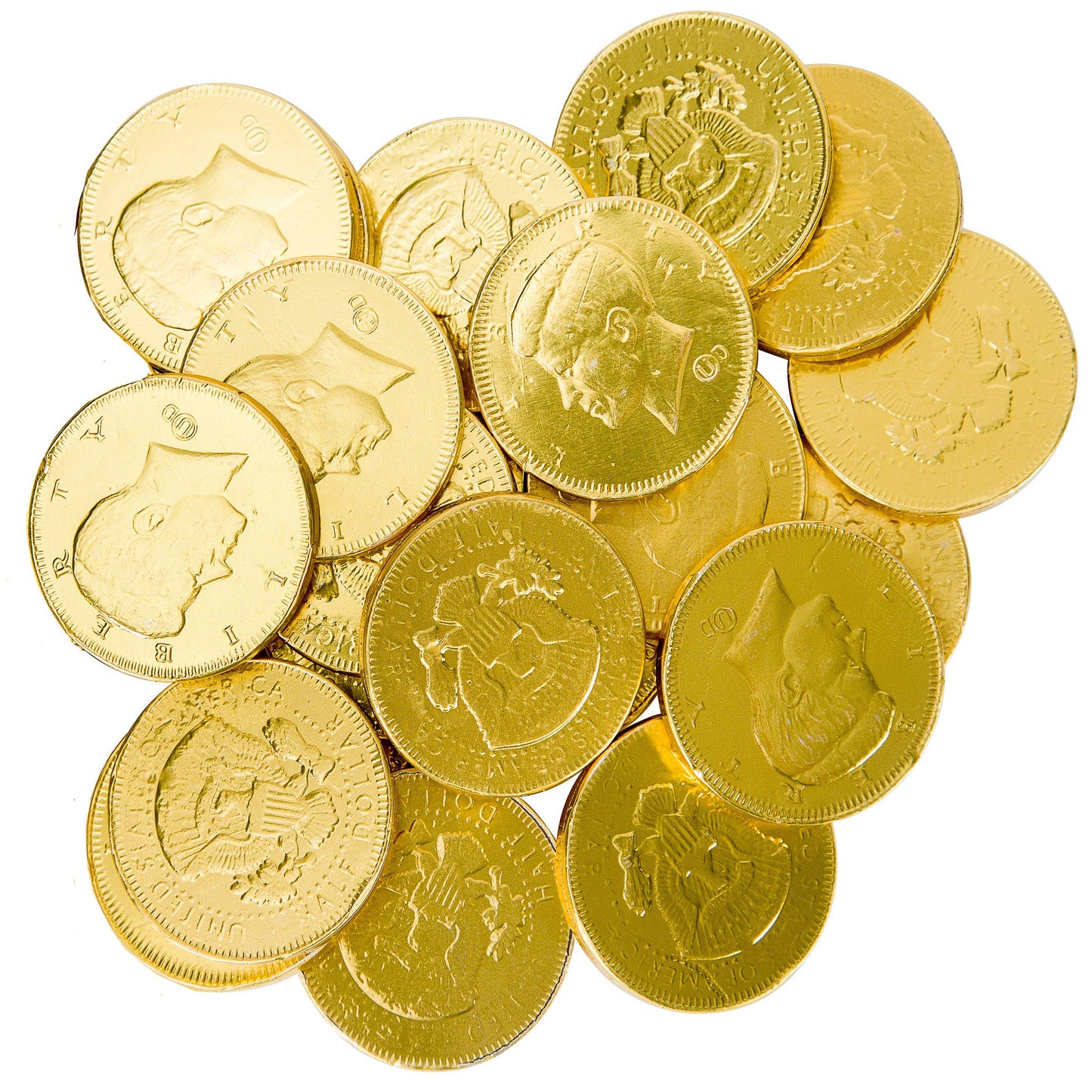 R.M. Palmer, Milk Choc Gold Foil Half Dollar Coins 5lb Bag