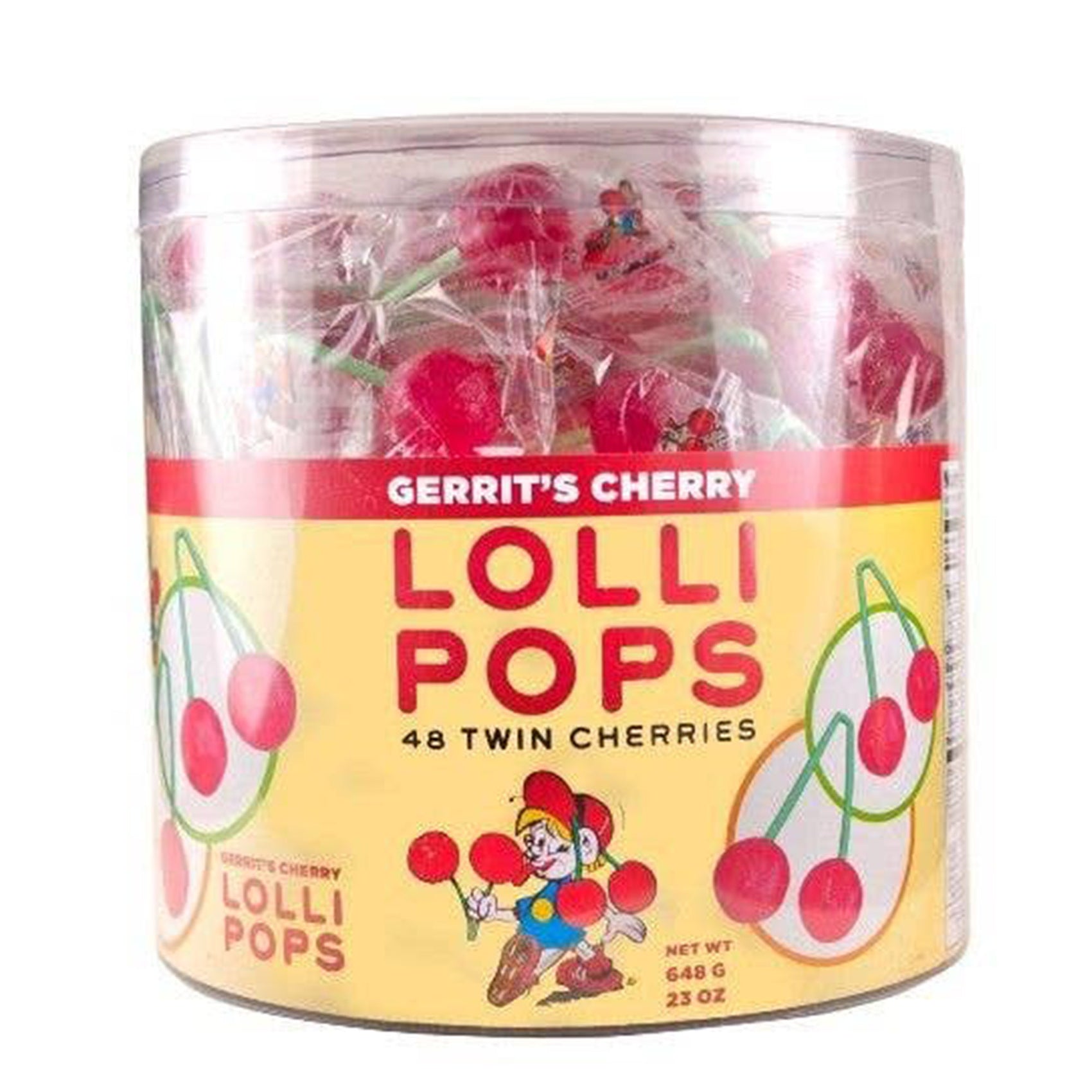 Gerrit's Cherry Lolli Pops, 48ct Tub