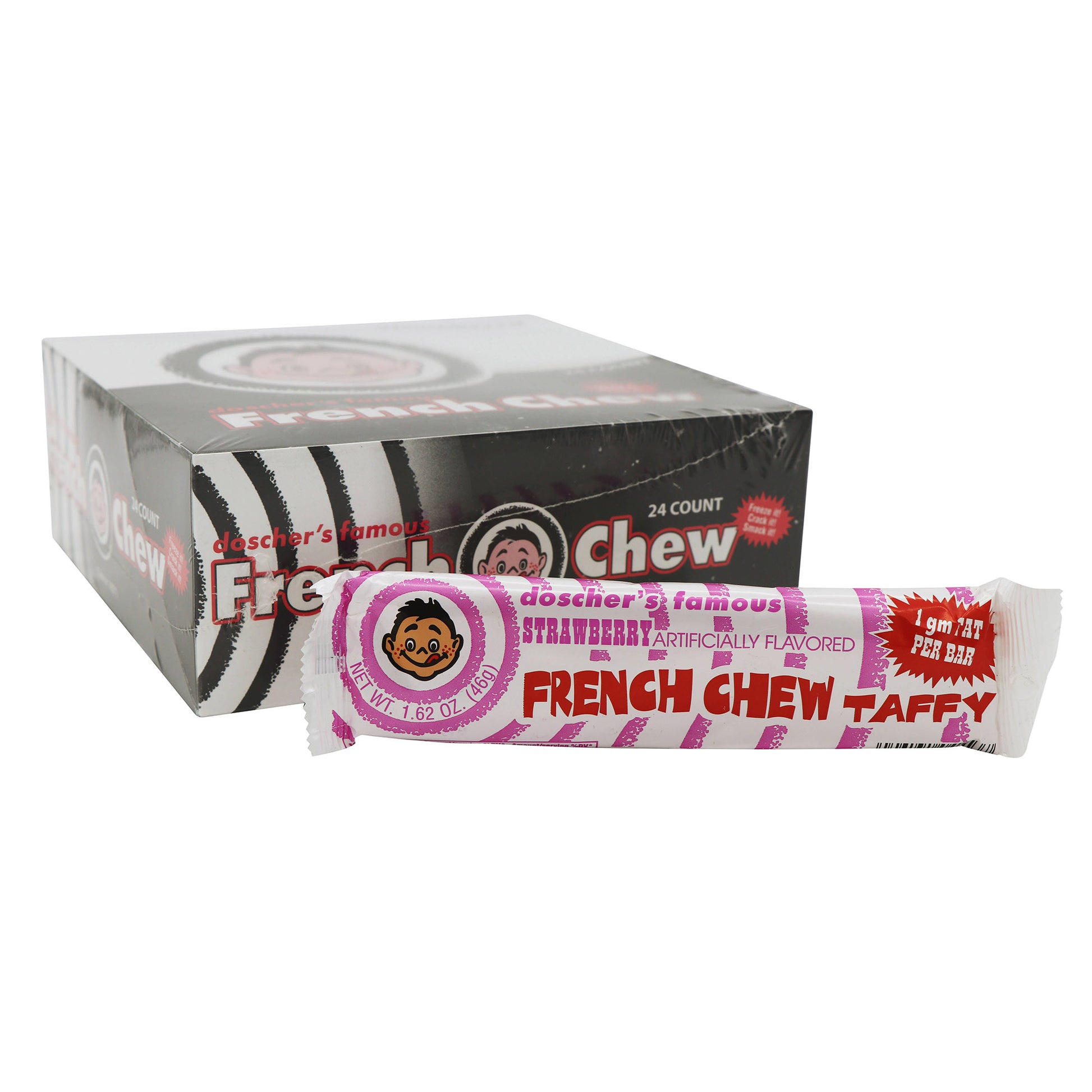 Doscher's French Chew Strawberry, 1.50oz, 24ct Case